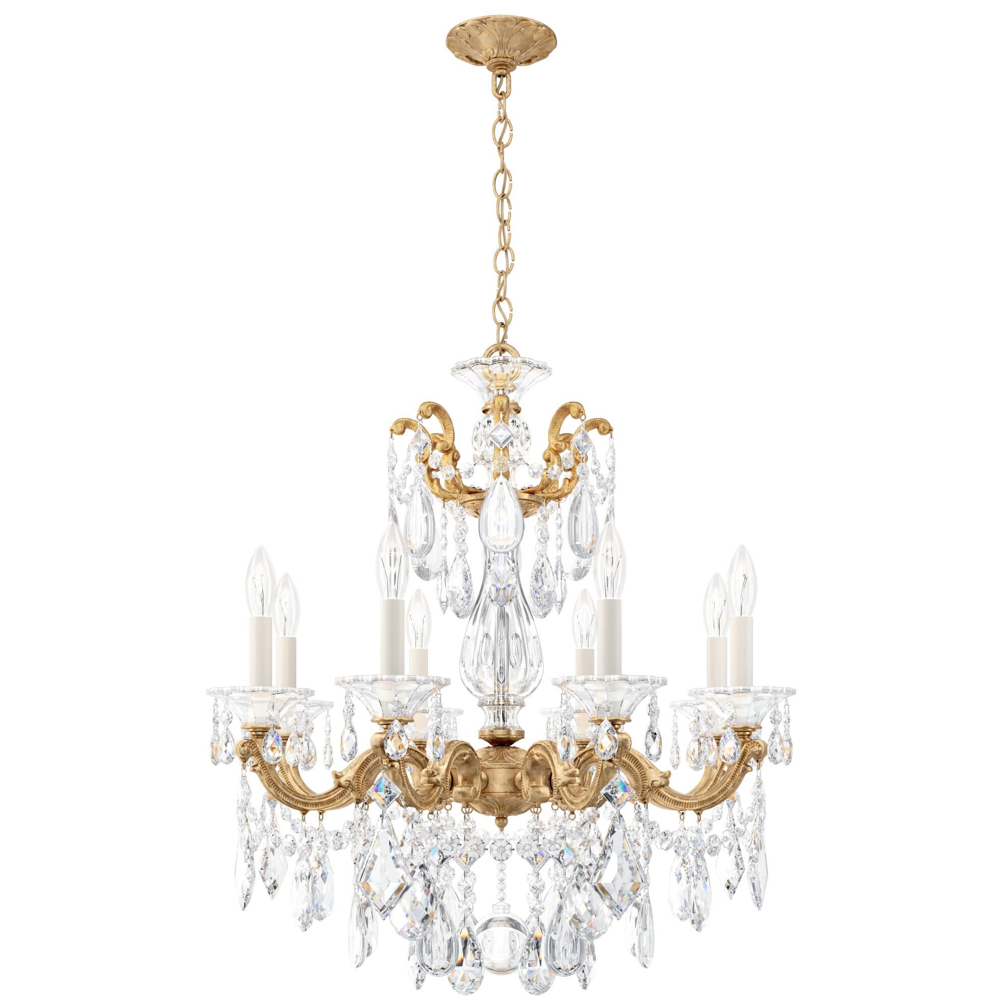 Shown in French Gold finish and Clear Heritage crystal