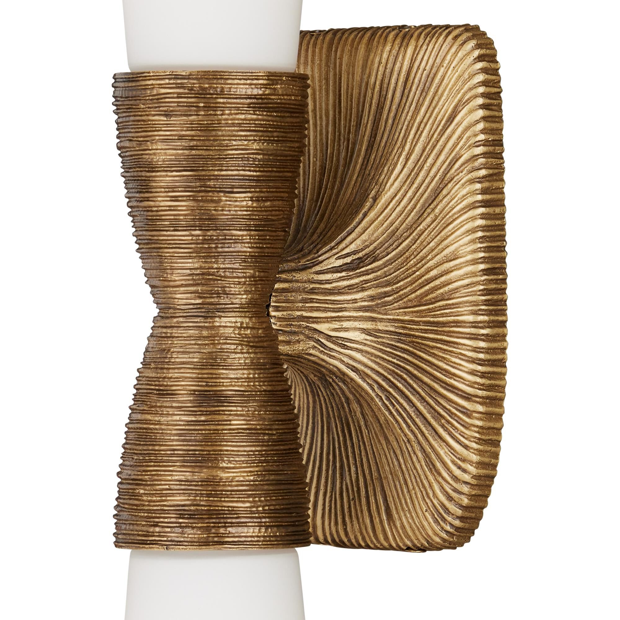 Shown in Opaque White and Antique Brass finish