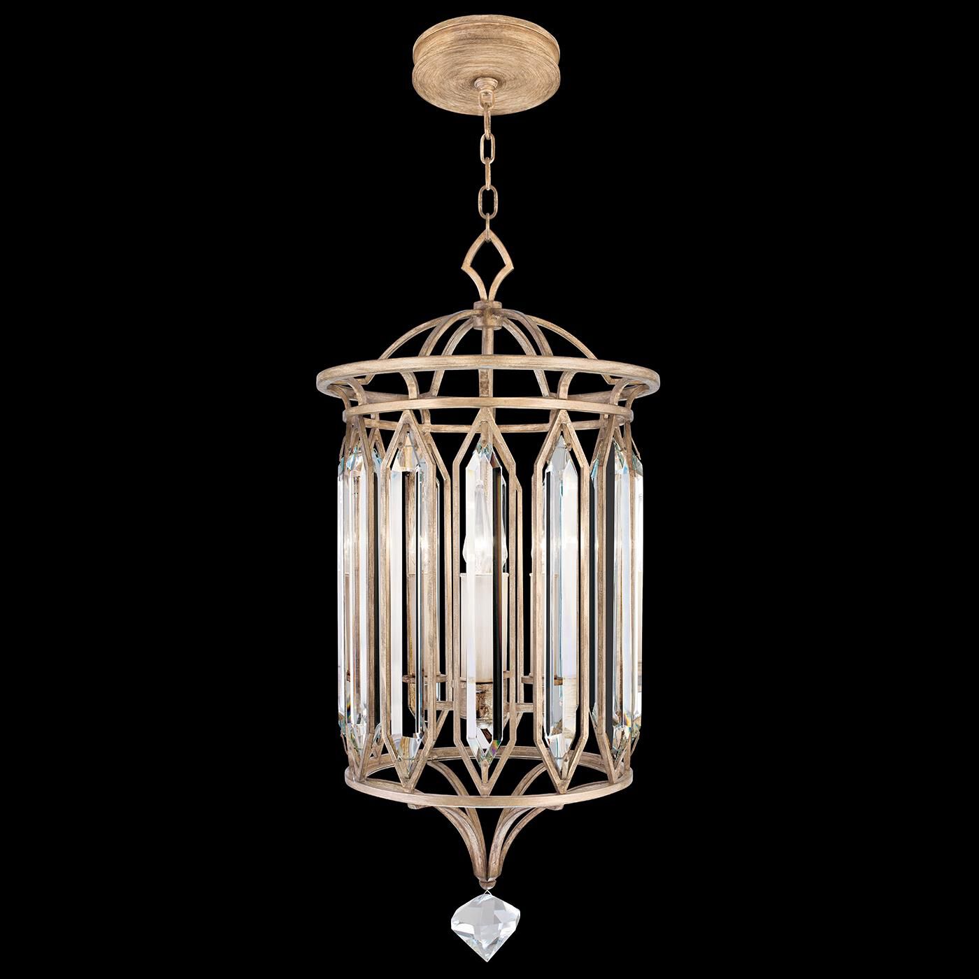 Shown in Gold finish and True crystal and False glass