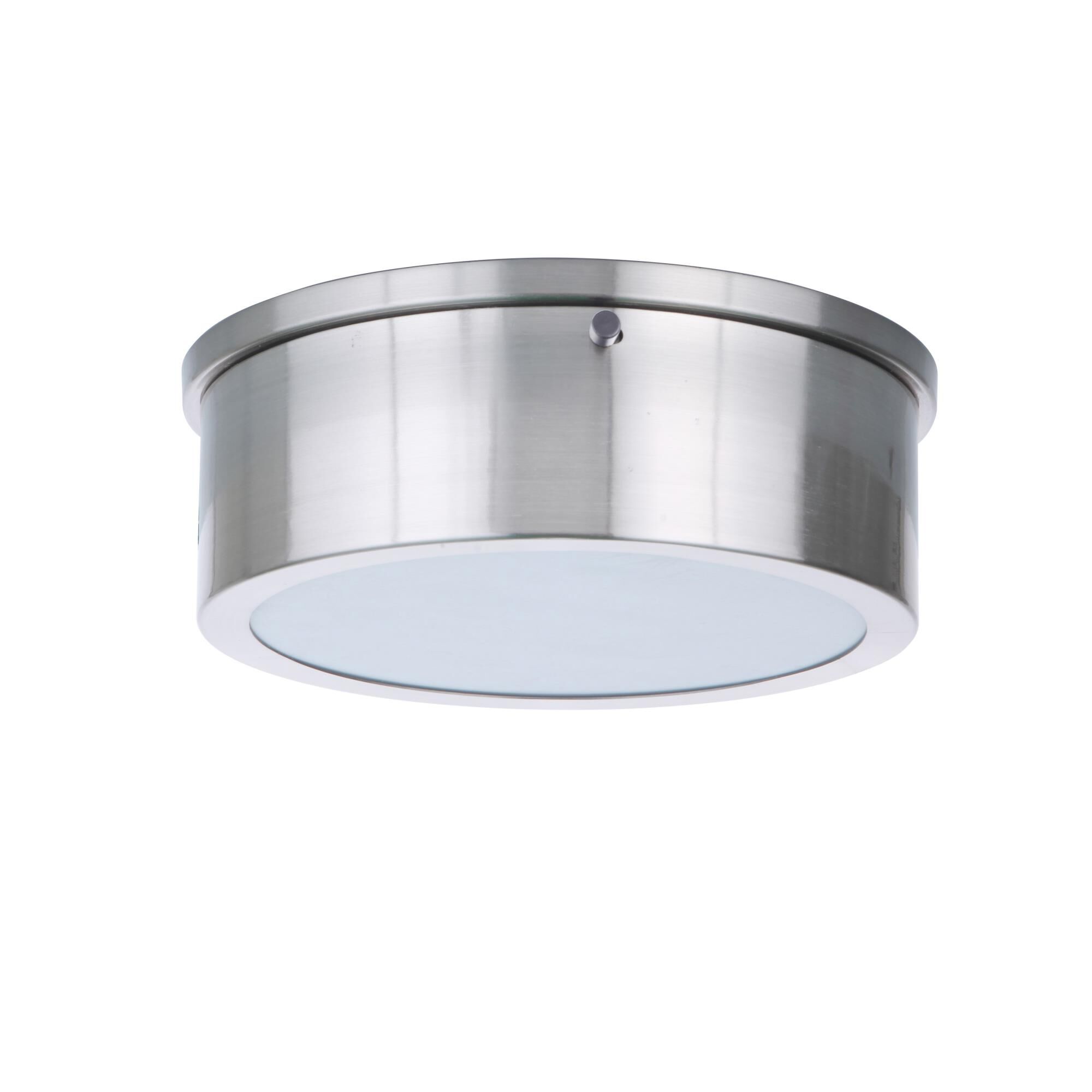 Shown in Brushed Polished Nickel finish and White glass and Acrylic shade
