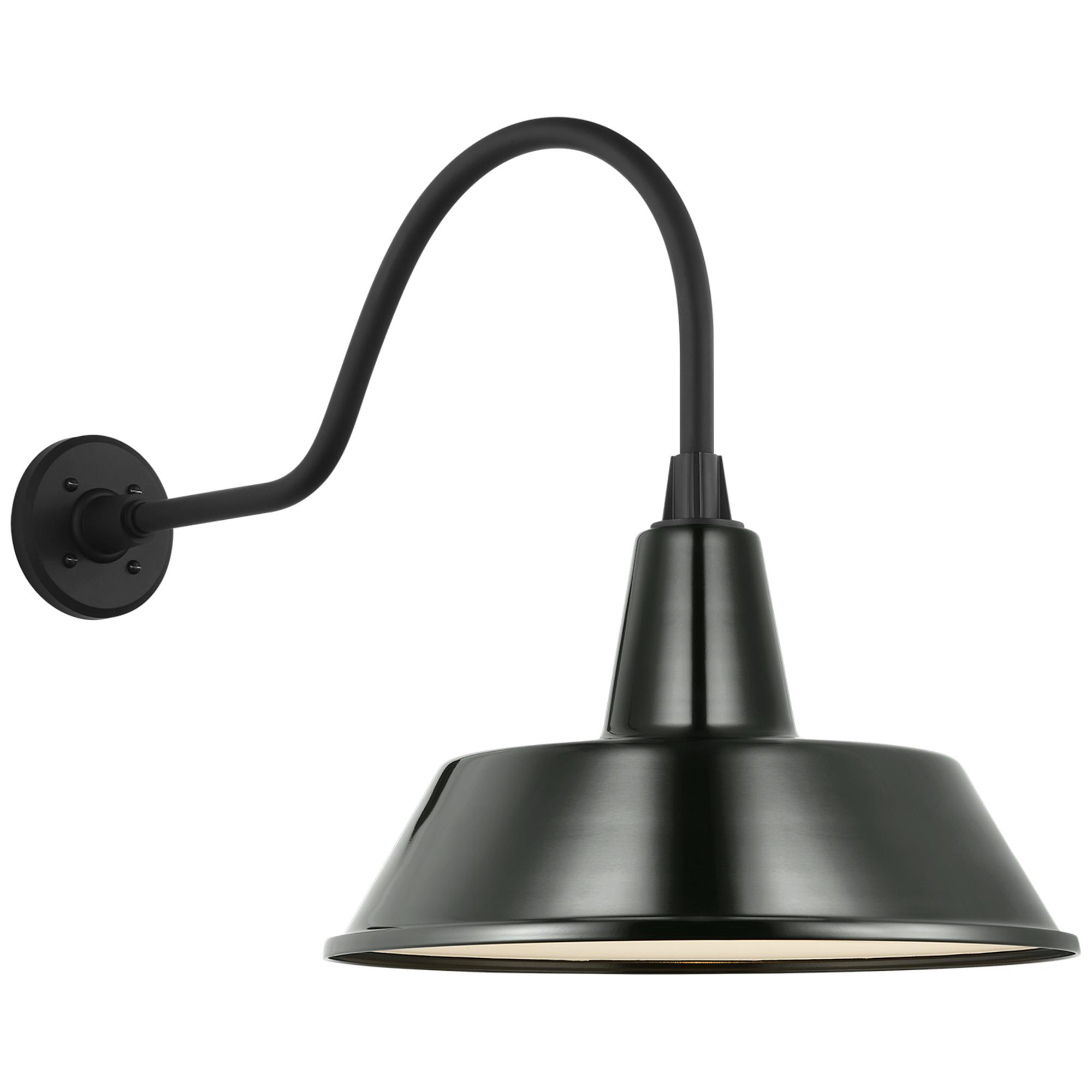 Shown in Matte Black finish and Green shade