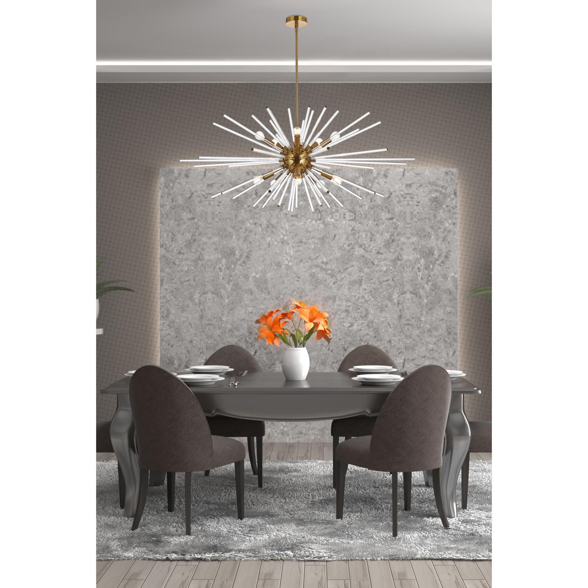 Sienna 42 Inch 10 Light Chandelier by Elegant Lighting