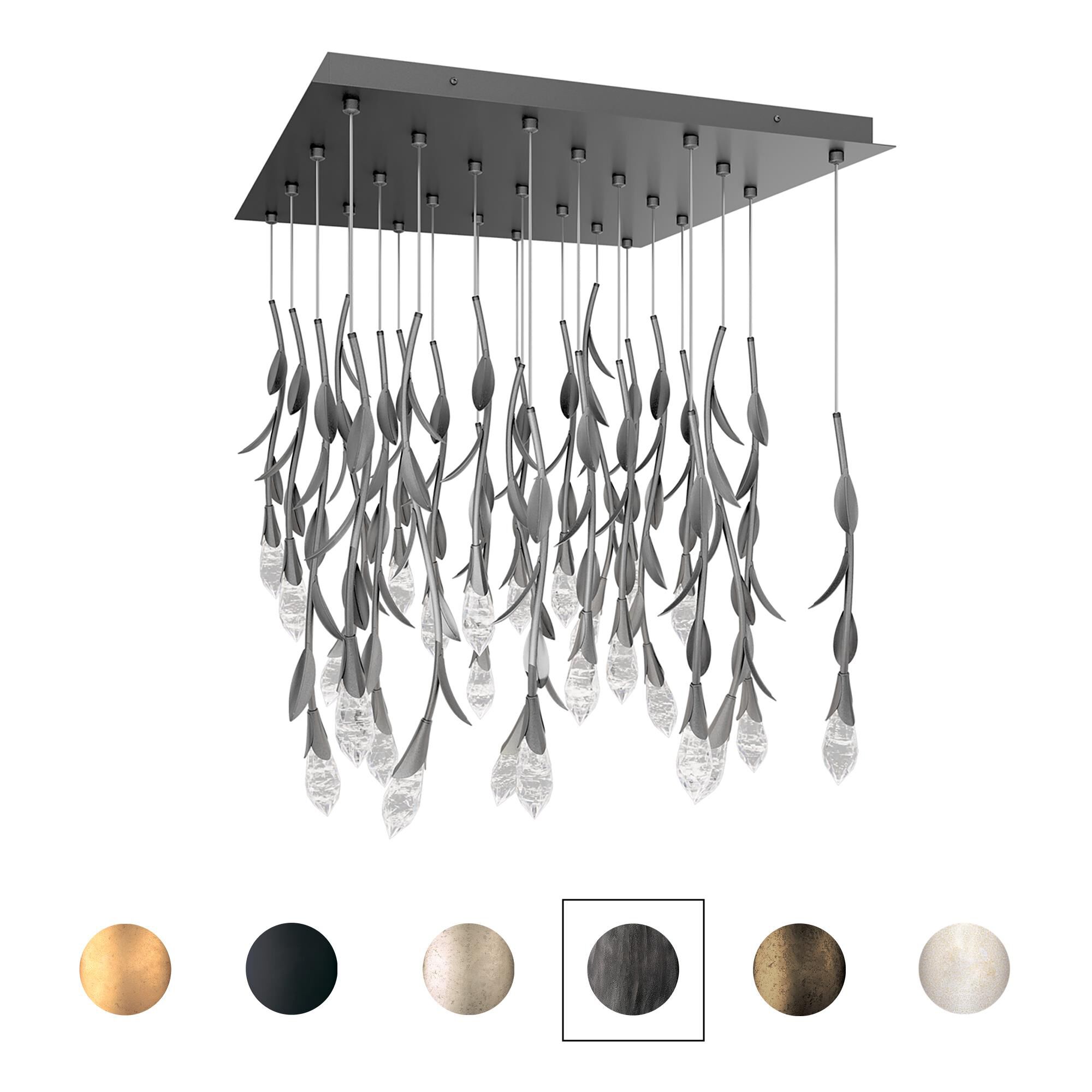 Shown in Heirloom Bronze finish and Optic Haze crystal