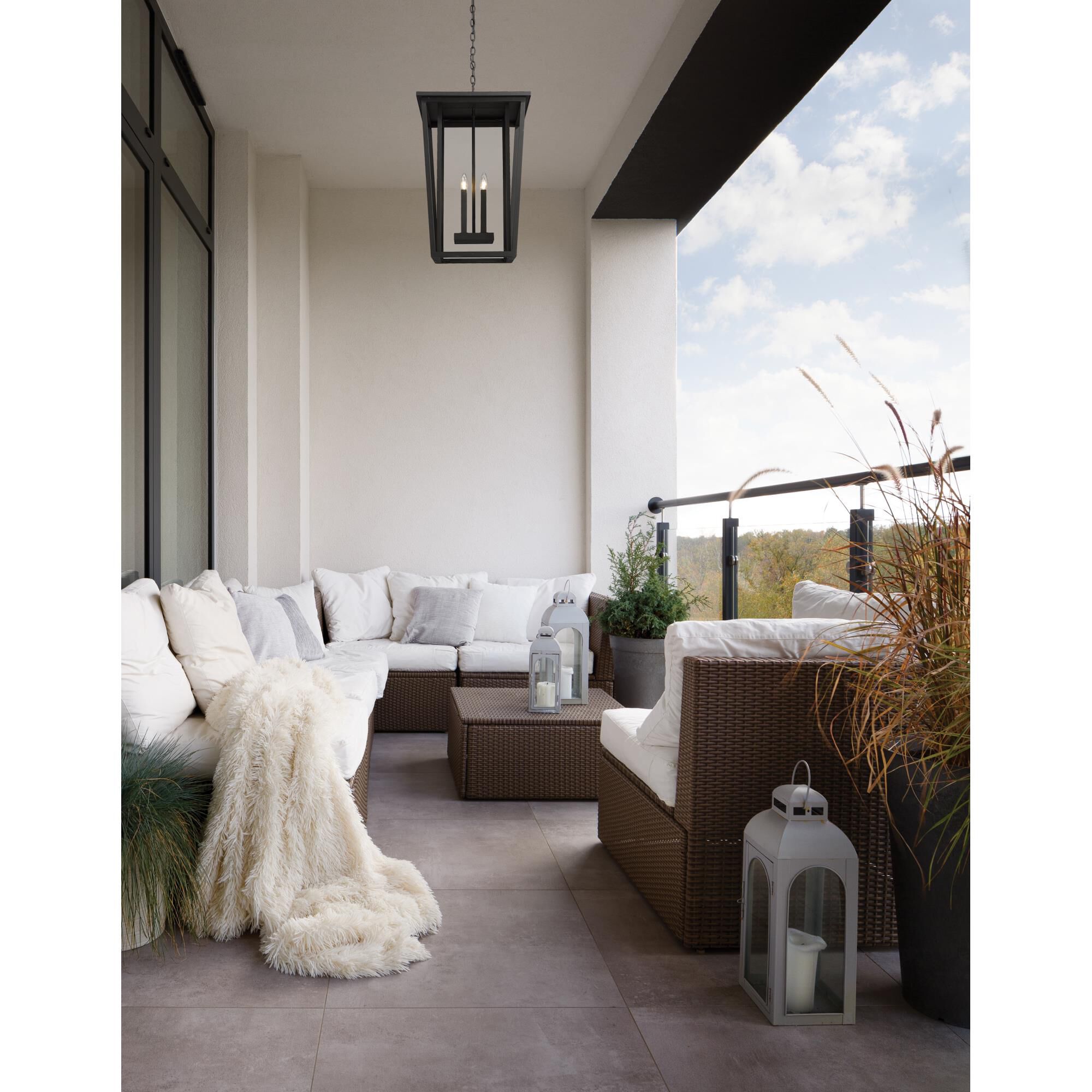 Seoul 18 Inch 4 Light Outdoor Flush Mount by Z-Lite