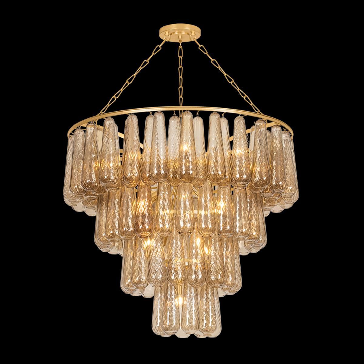 Shown in Vintage Gold Leaf finish and Light Bronze With Optic shade