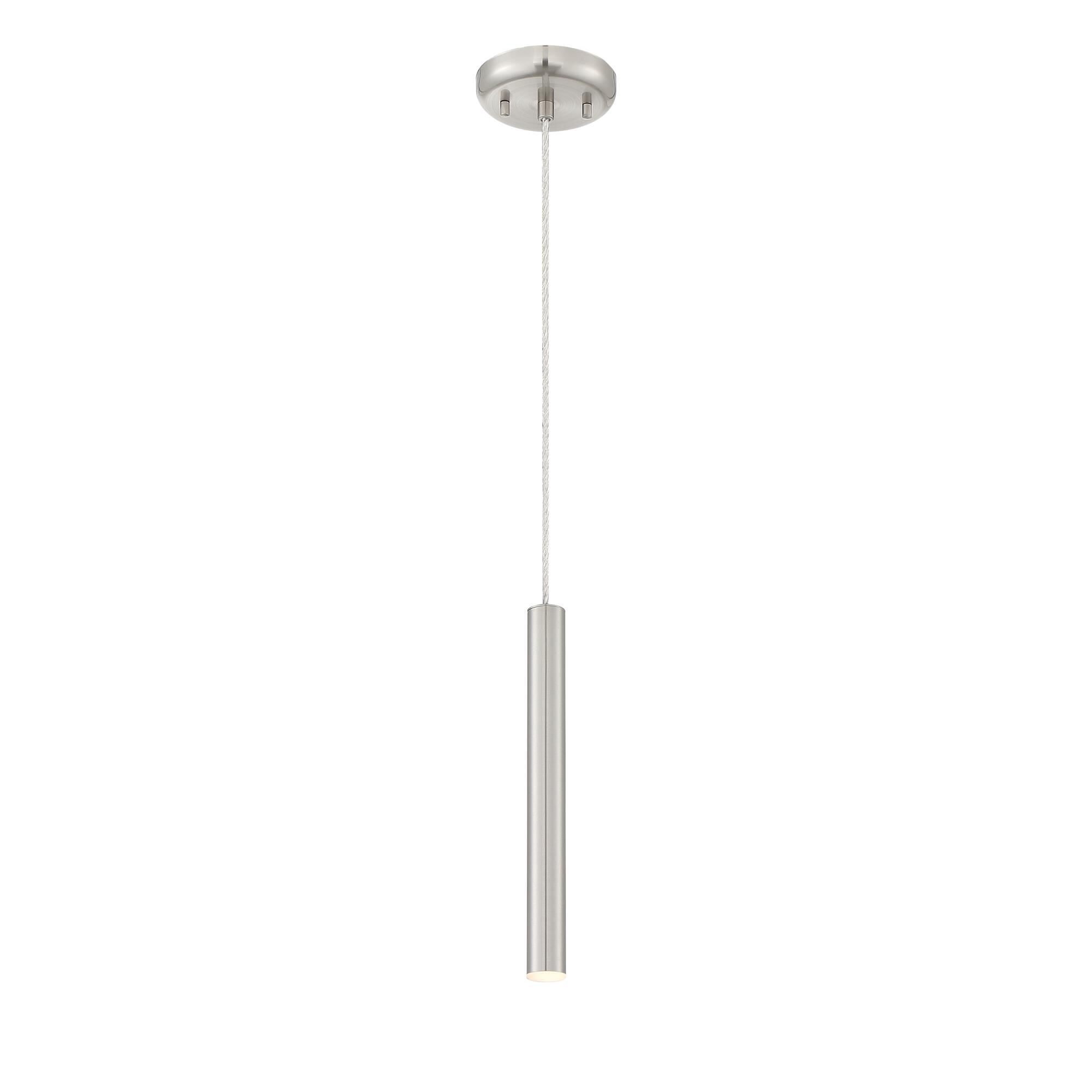 Shown in Brushed Nickel finish and Steel glass and Steel shade