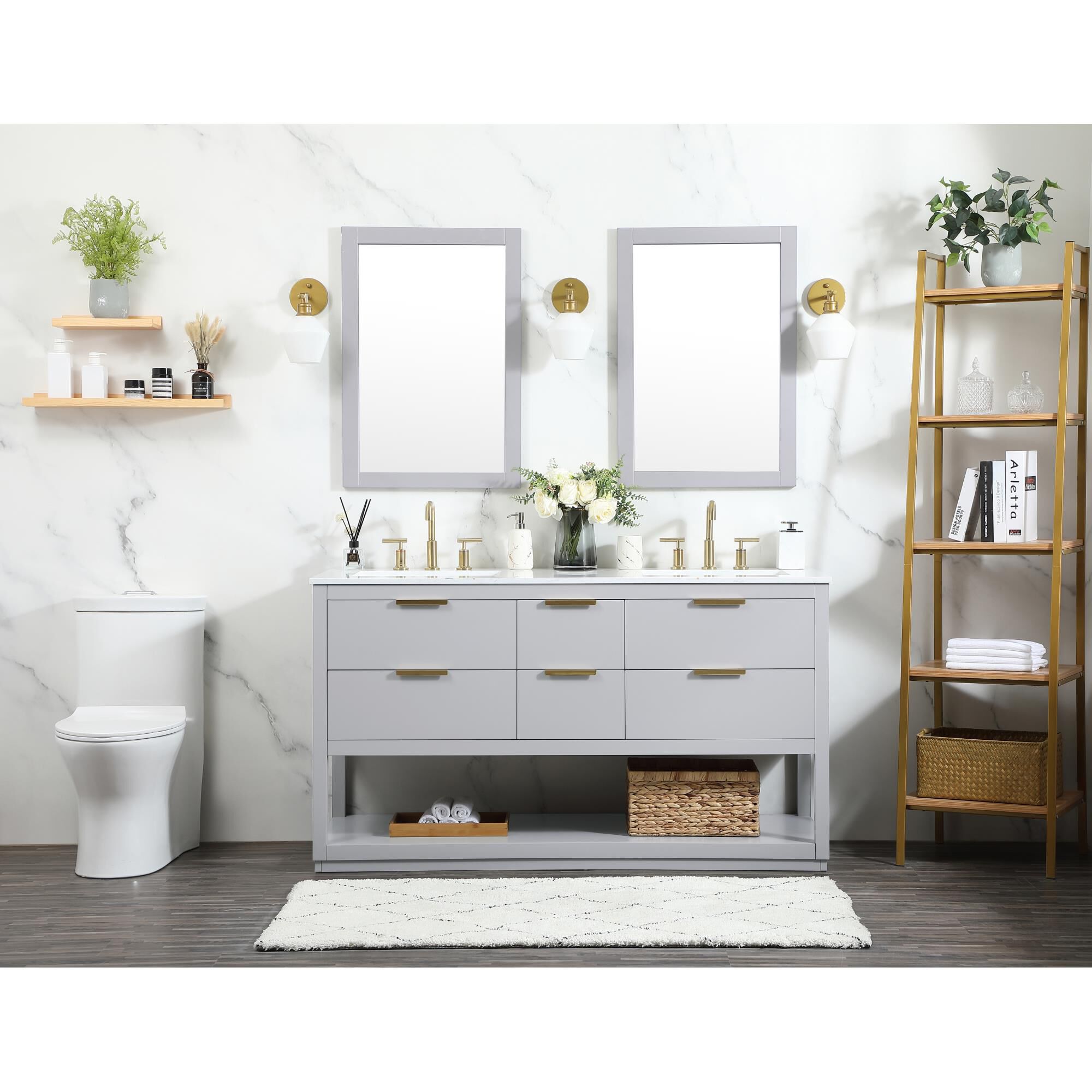 Larkin 60 Inch Bath Vanity by Elegant Decor