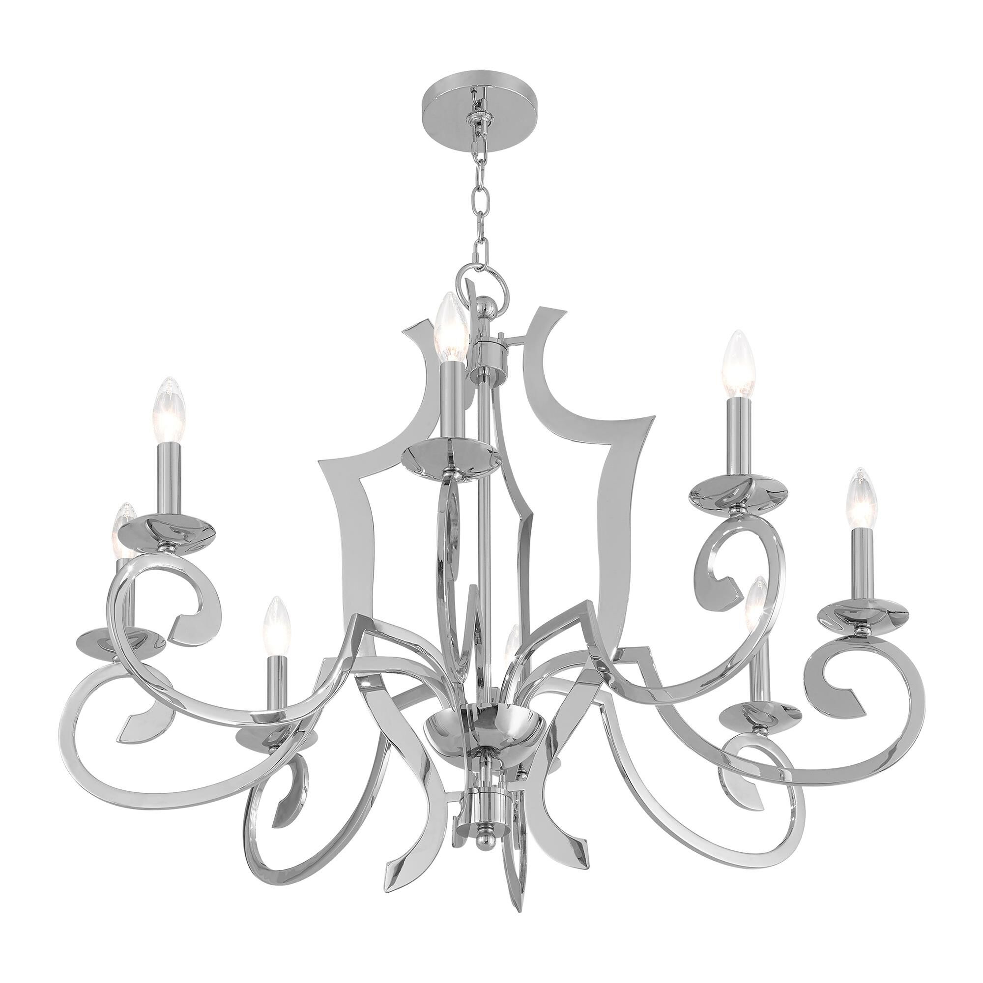 Aldrich 32 Inch 8 Light Chandelier by Livex Lighting