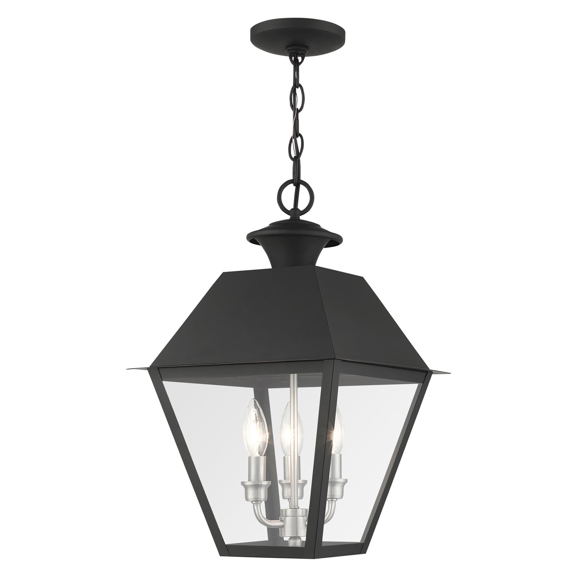 Mansfield 19 Inch Tall 3 Light Outdoor Hanging Lantern by Livex Lighting