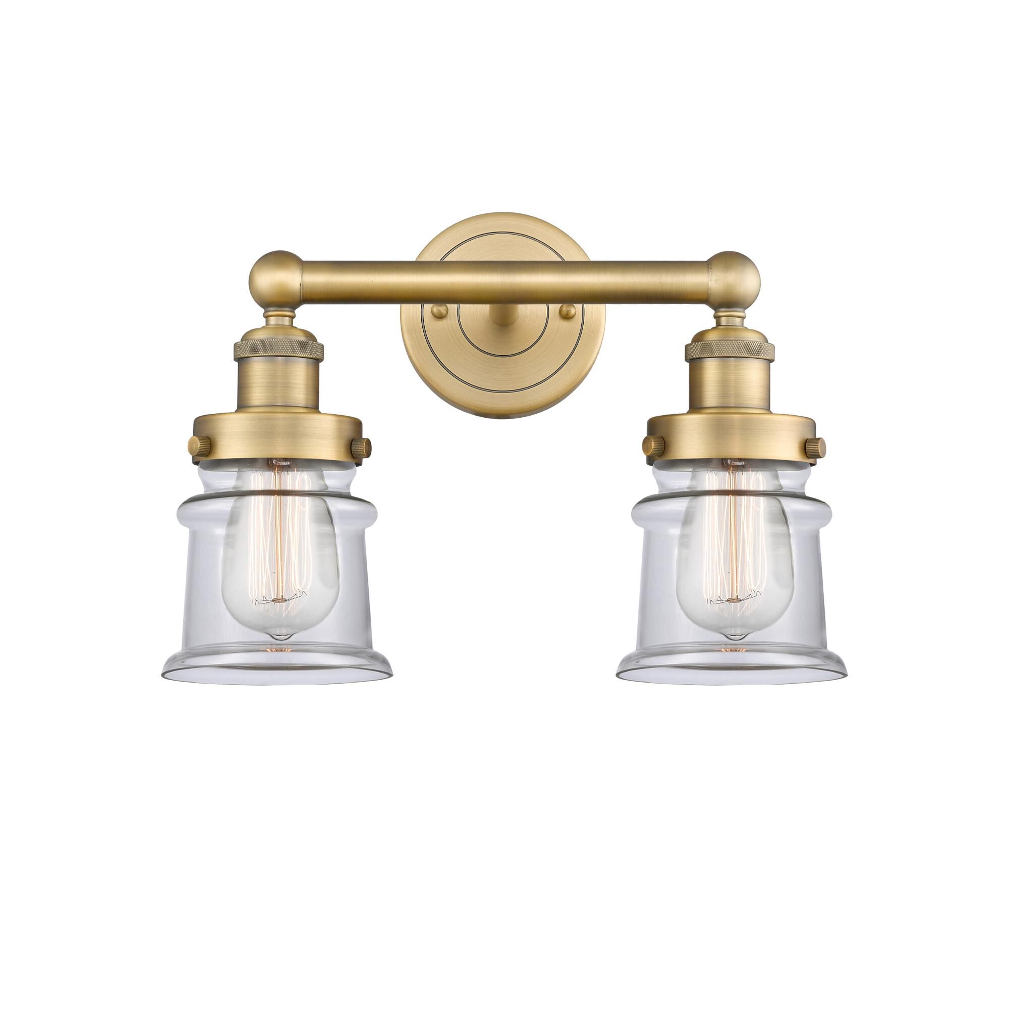Shown in Brushed Brass finish and Clear glass
