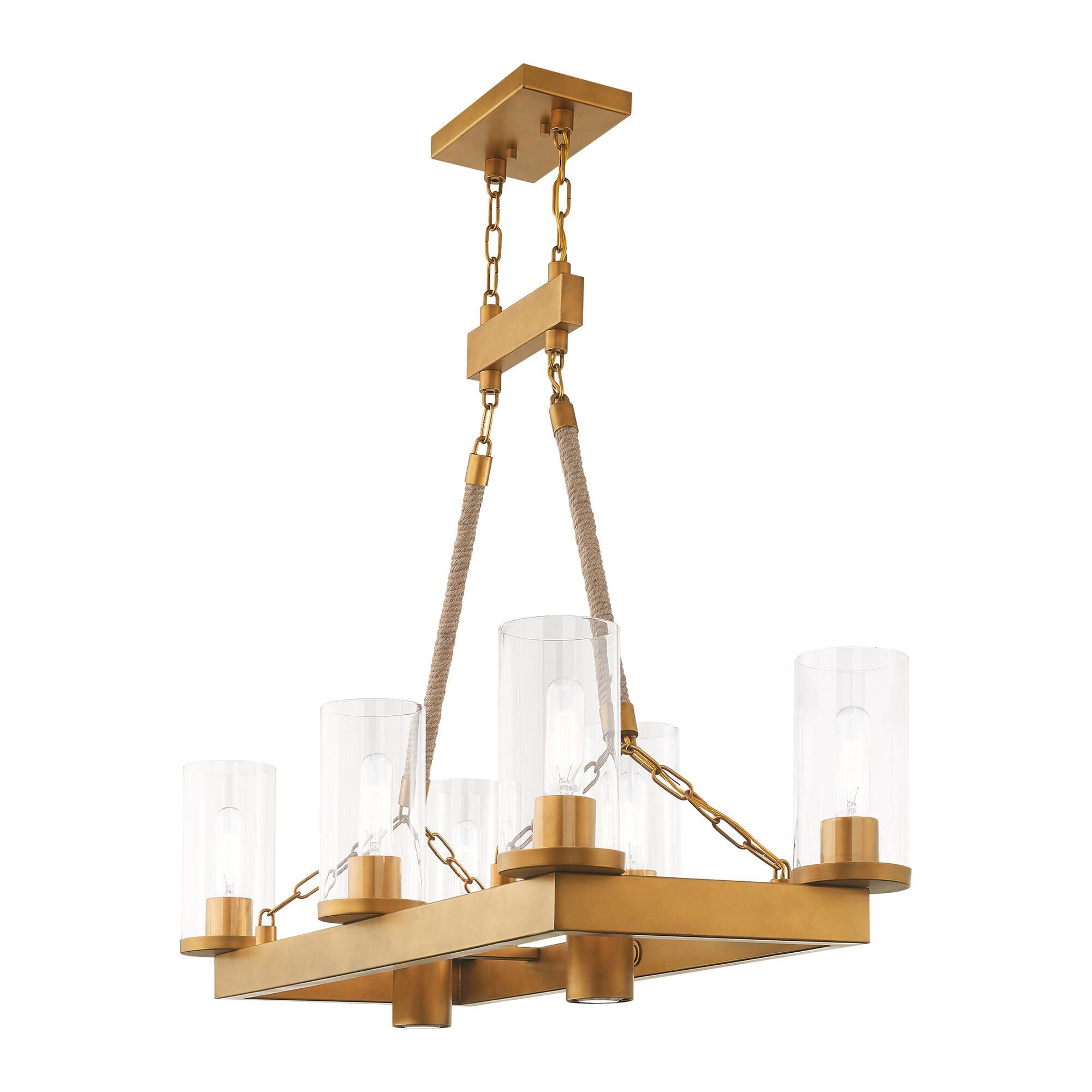 Metuchen 34 Inch 8 Light Linear Suspension Light by Livex Lighting