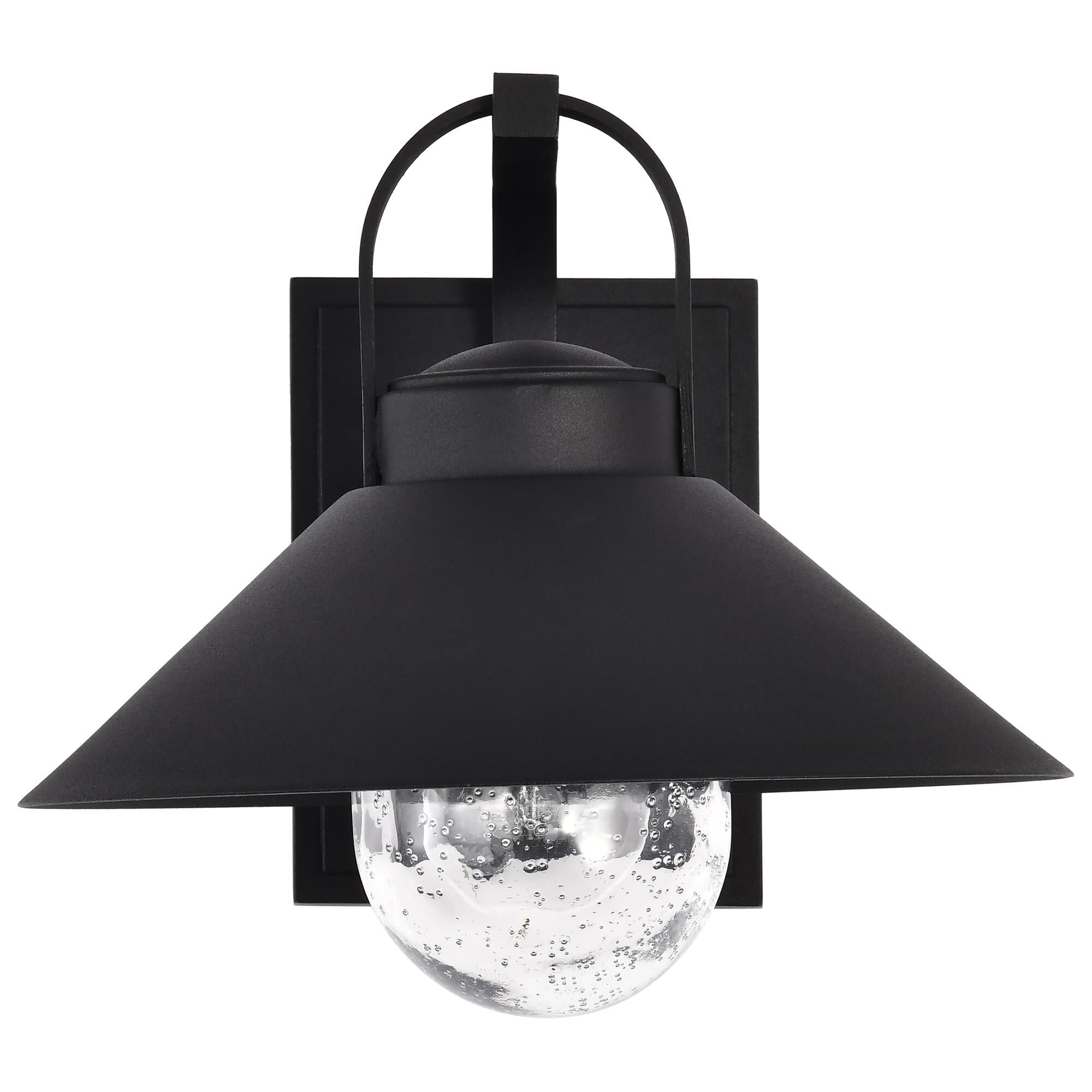 Shown in Black finish and Clear Seeded glass