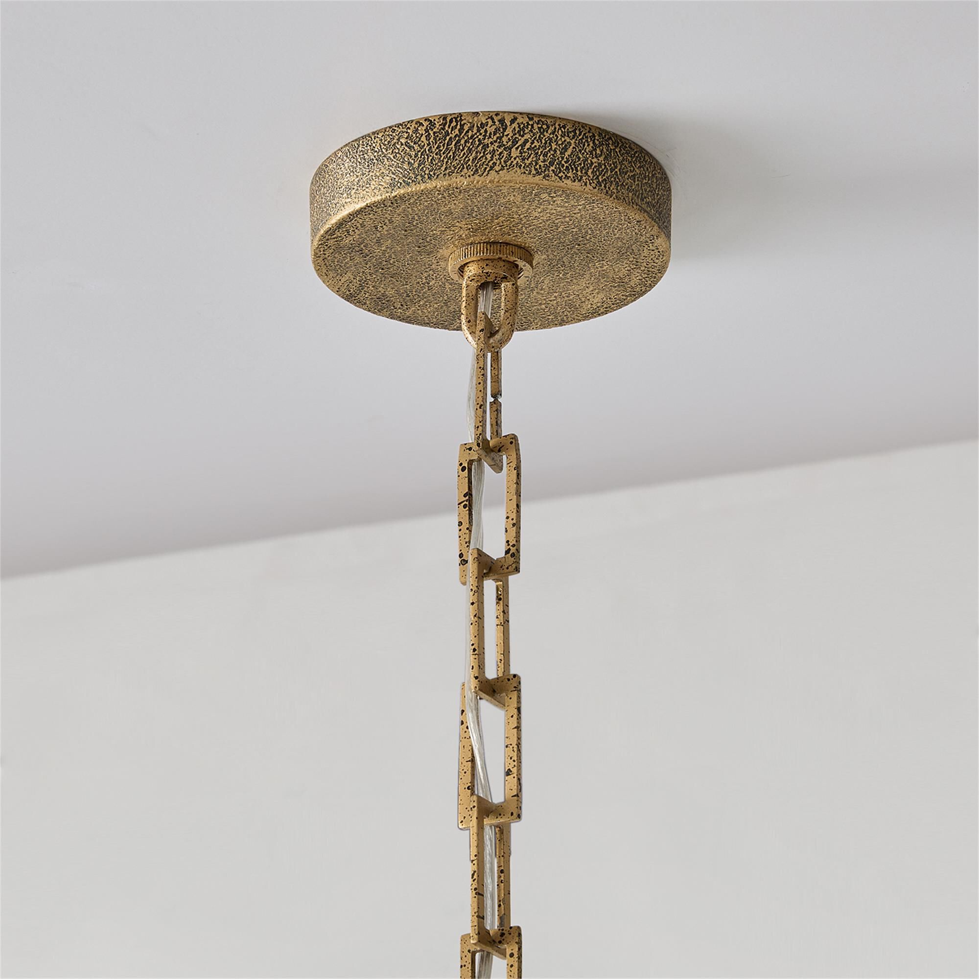 Shown in Artisan Gold finish and Textured Metal shade