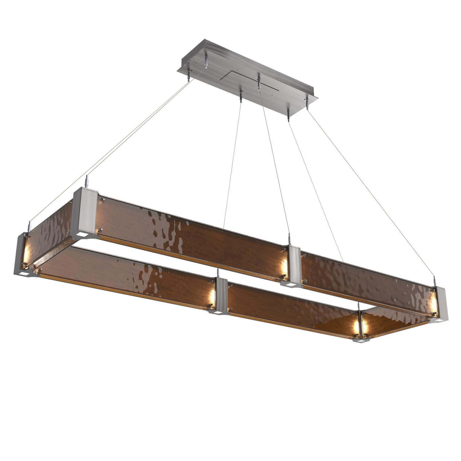 Shown in Satin Nickel finish and Bronze Granite glass