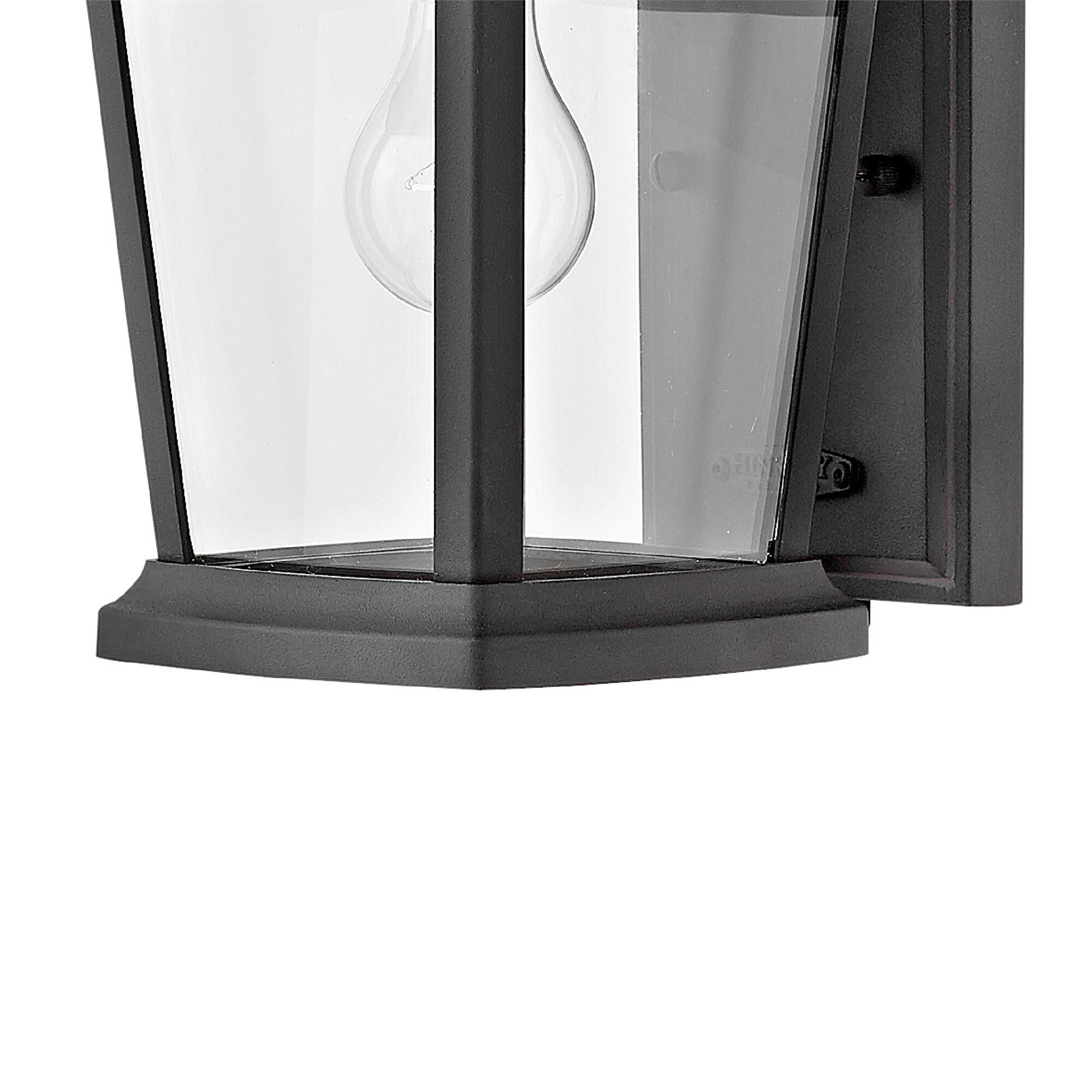 Shown in Museum Black finish and Clear glass