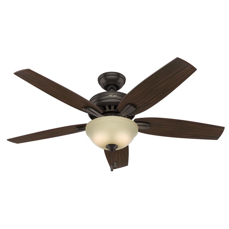 Newsome 52 Inch Ceiling Fan with Light Kit by Hunter Fan