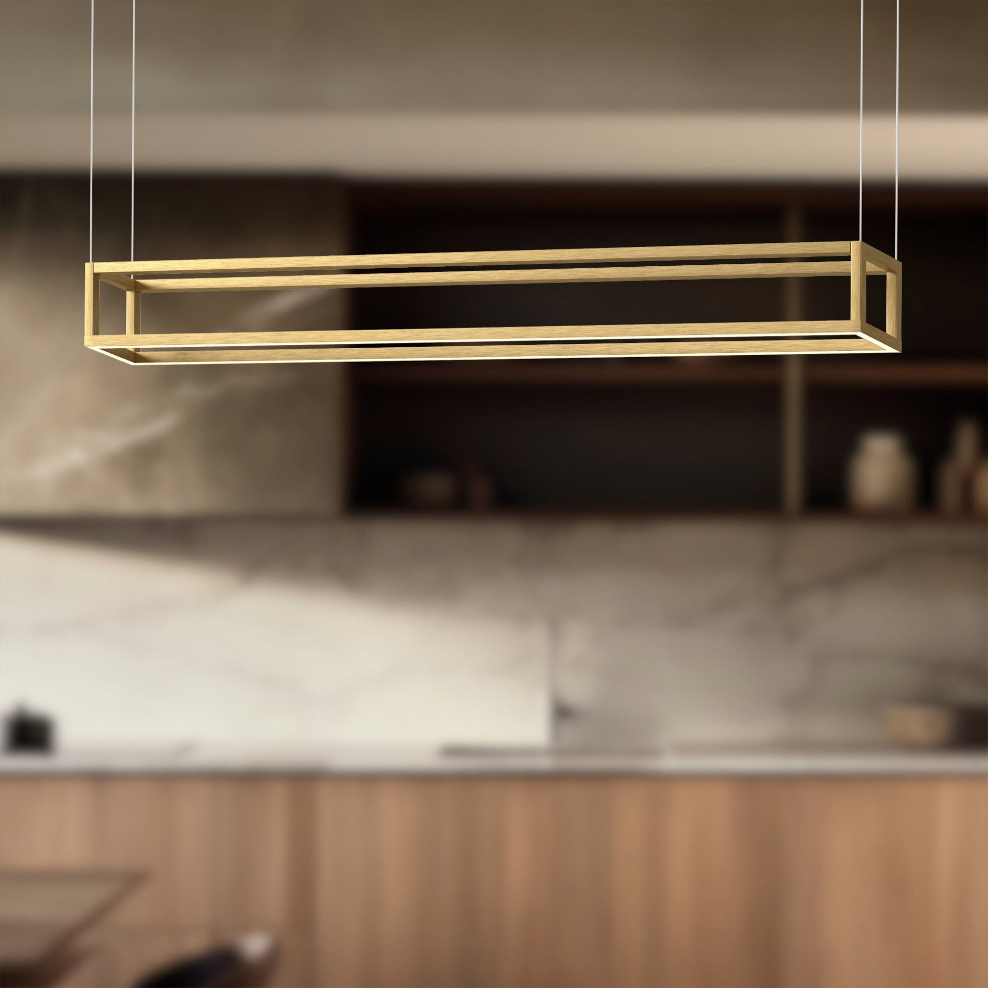 Shown in Brushed Gold finish and White Silicone glass