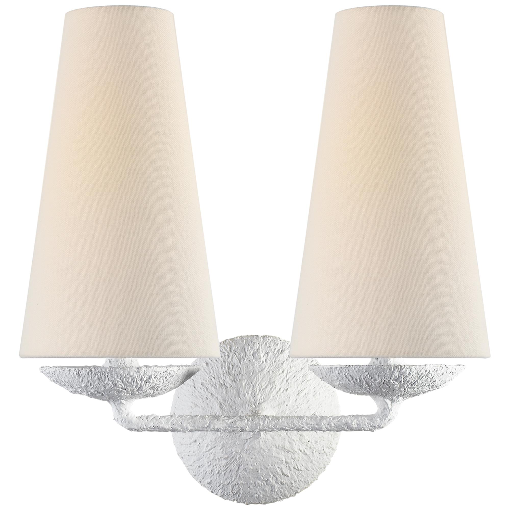Shown in Plaster finish and Linen shade