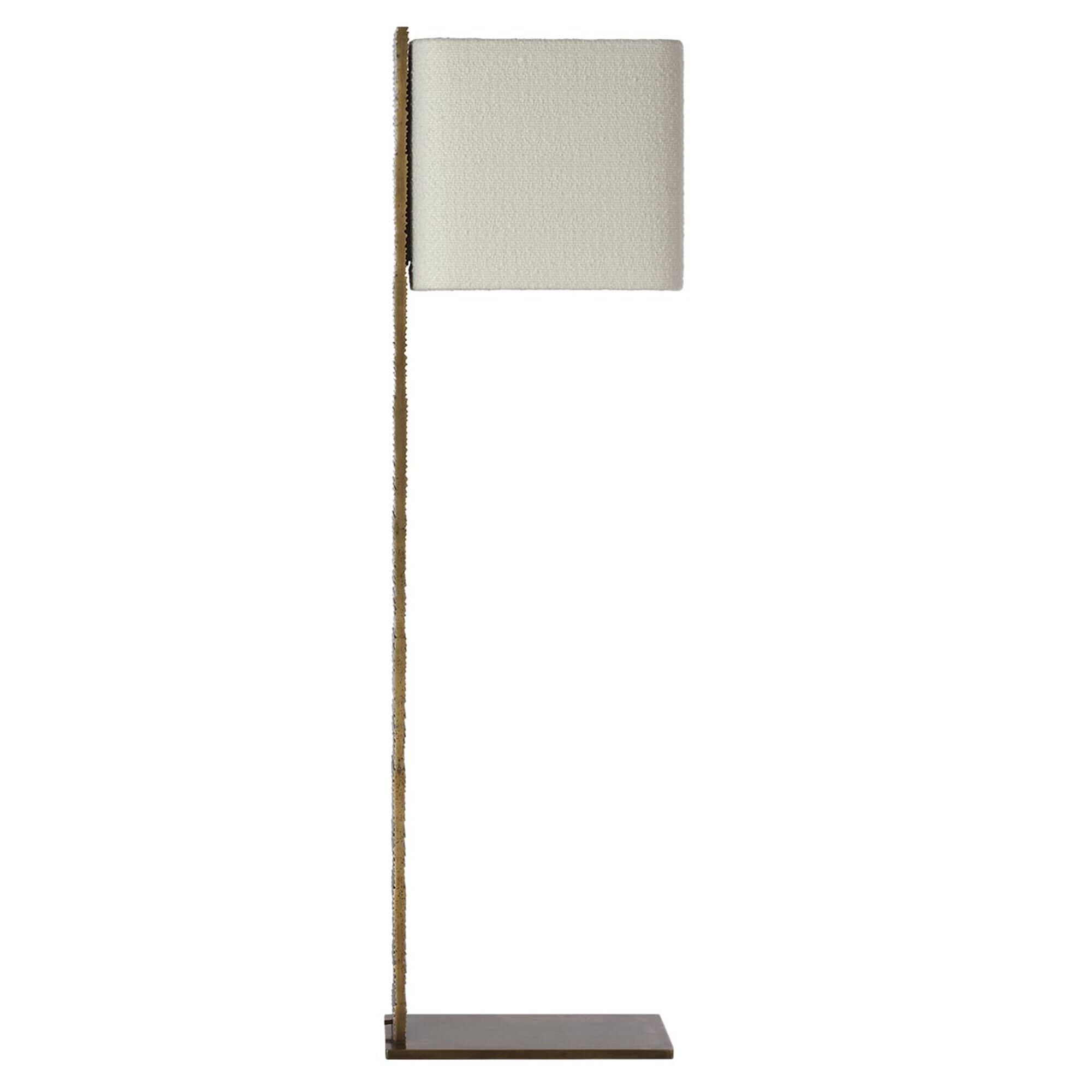 Shown in Ridged Tombac finish and Boucle Rectangle shade