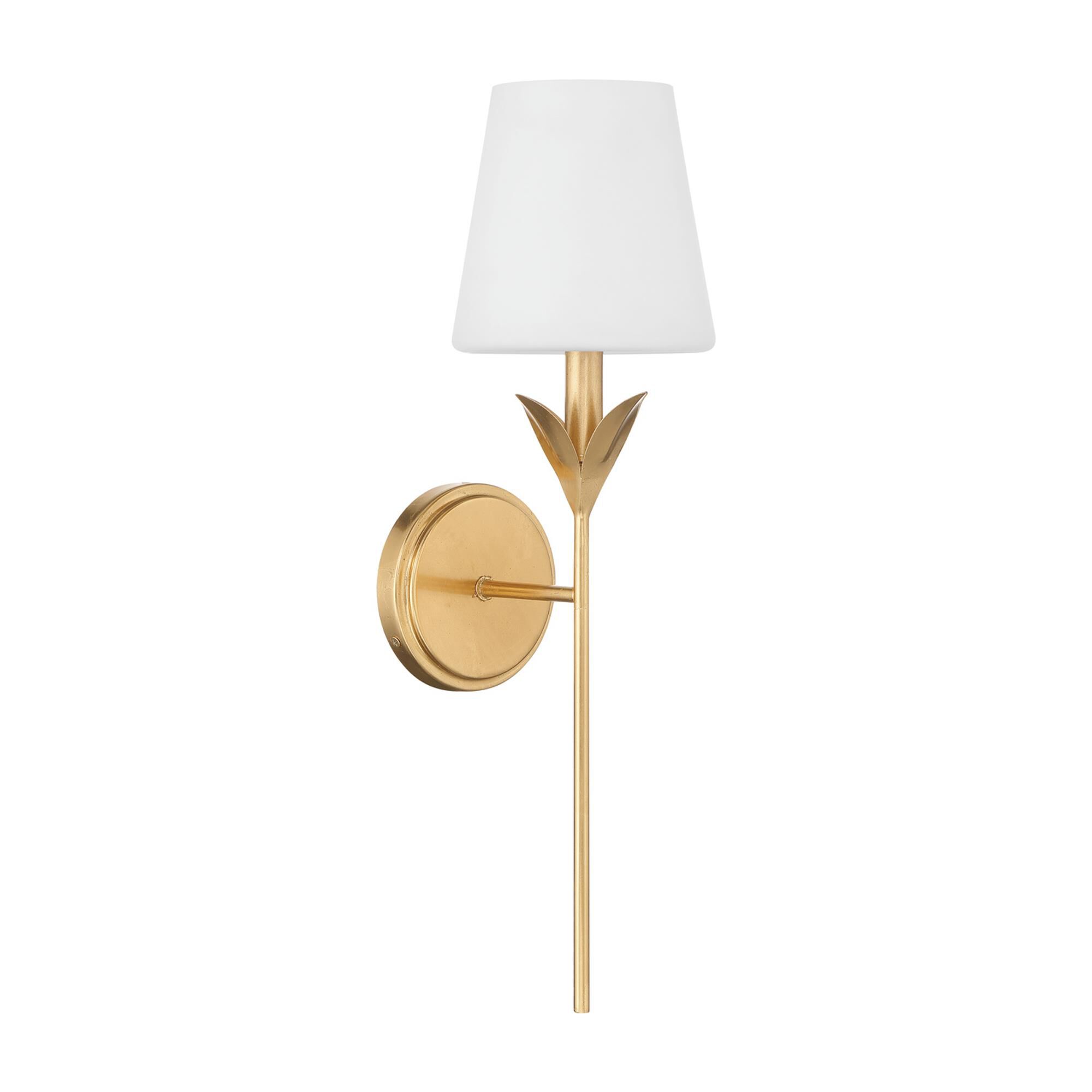 Shown in Antique Gold finish and Glass shade
