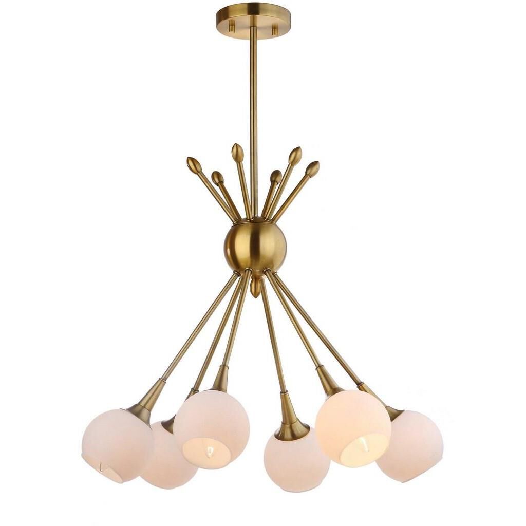 Justine Adjustable 22 Inch 6 Light Mini Chandelier by Safavieh