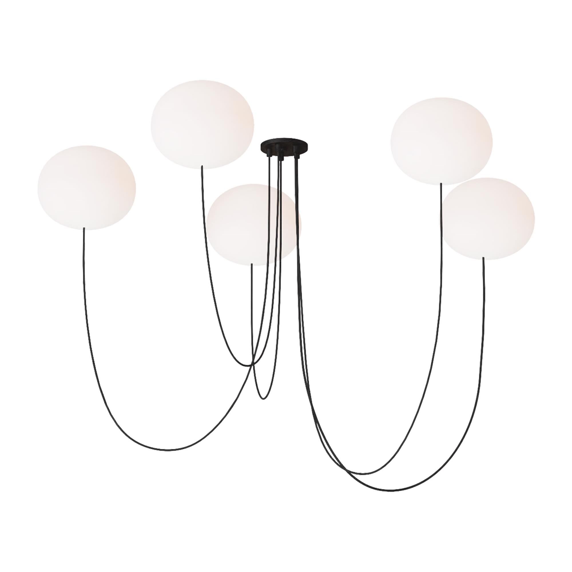 Peter Bristol Helium 32 Inch 5 Light Chandelier by Visual Comfort Modern Collection