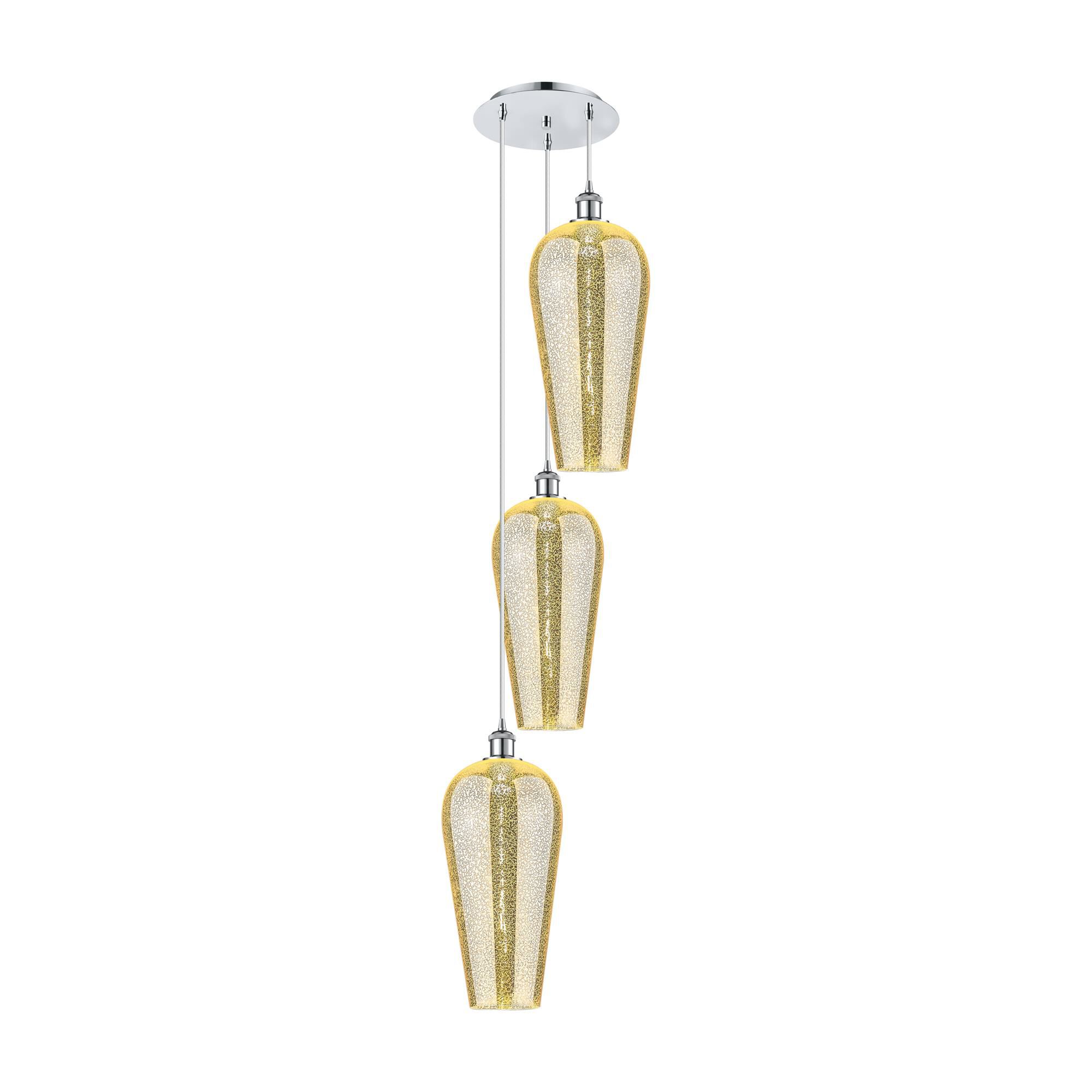 Shown in Polished Chrome finish and Mercury glass