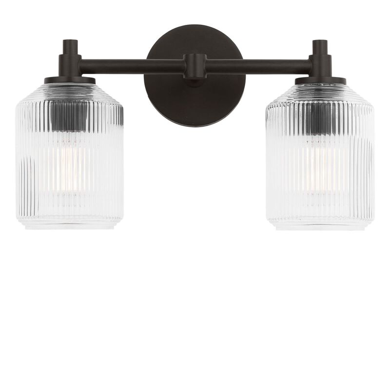 Chapman & Myers Barstow 15 Inch 2 Light Bath Vanity Light by Visual Comfort Studio