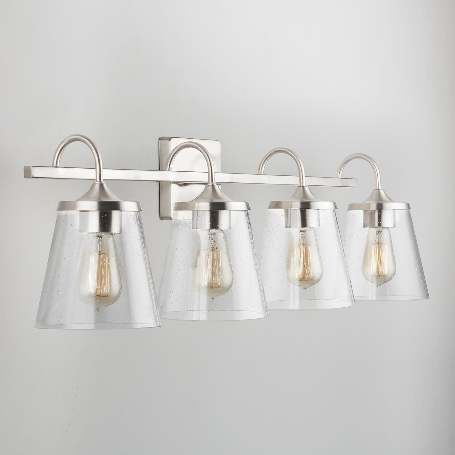 Shown in Brushed Nickel finish and 496 glass