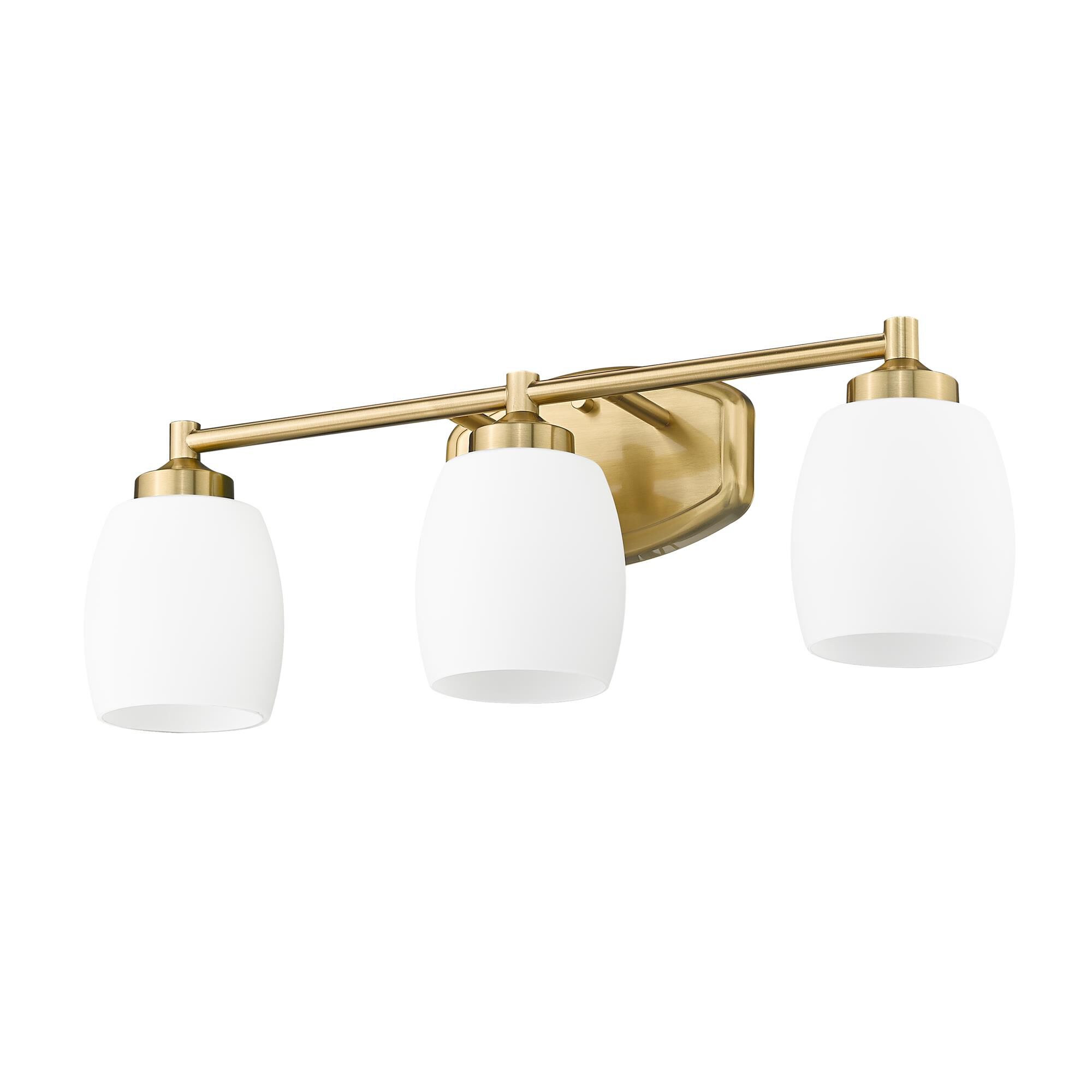 Shown in Luxe Gold finish and Matte Opal glass and Matte Opal shade