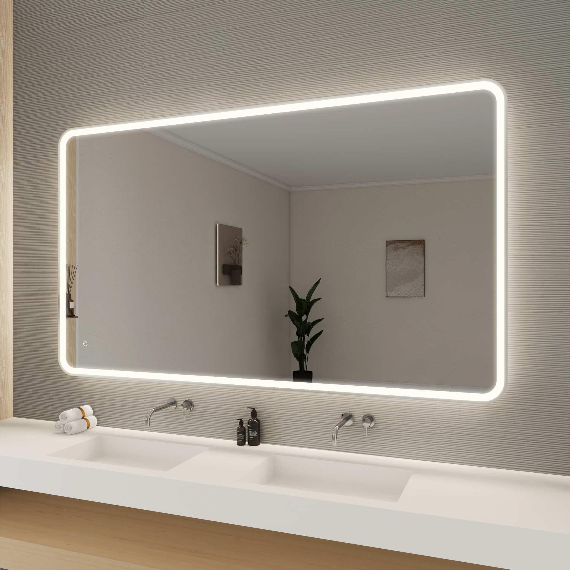 Harmoni 72 Inch Round LED Lighted Mirror by Elegant Decor