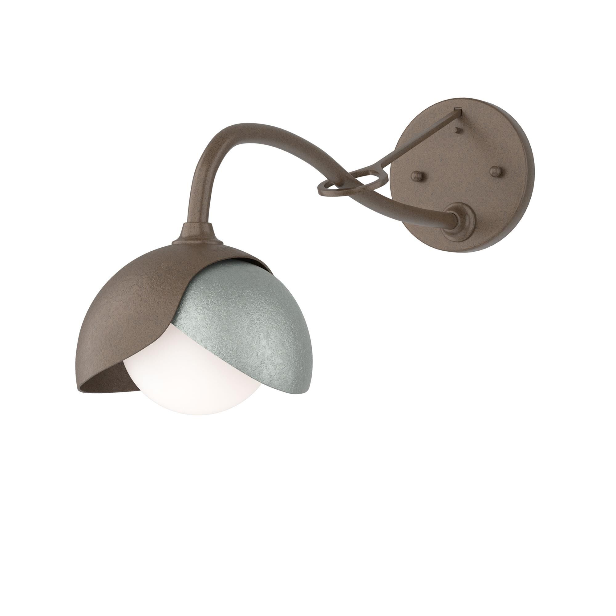 Shown in Bronze finish and Opal glass and Vintage Platinum (82) accent