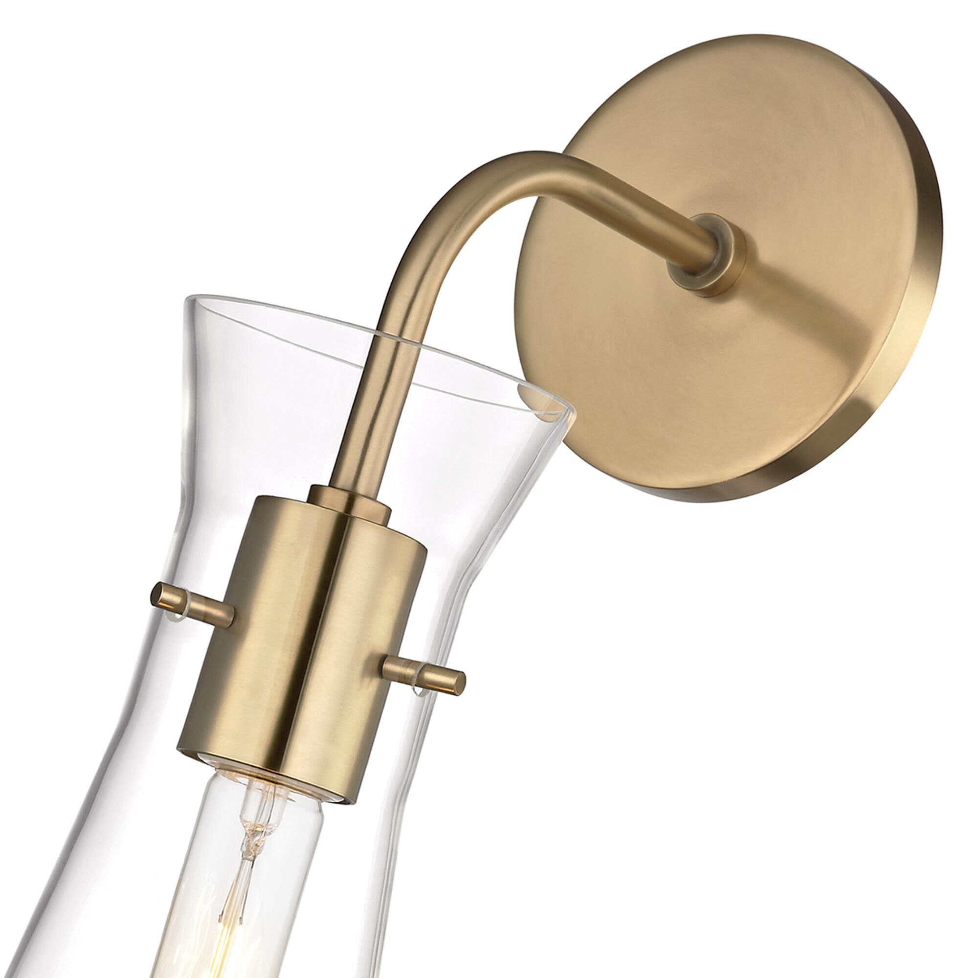 Shown in Aged Brass finish and Opal Etched glass