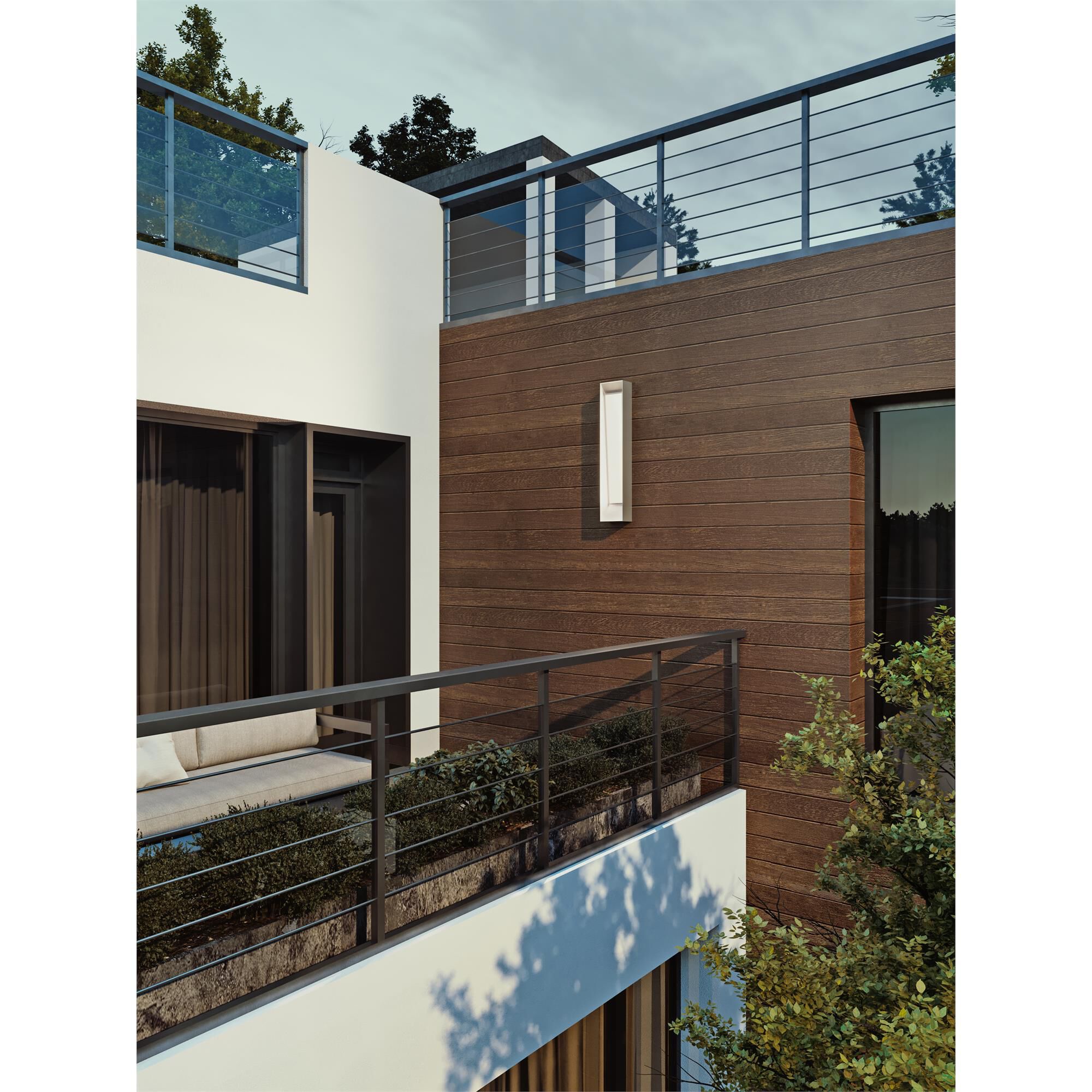 Shown in Textured Grey finish and White Acrylic glass and 120-277 Volt Dimmer accent