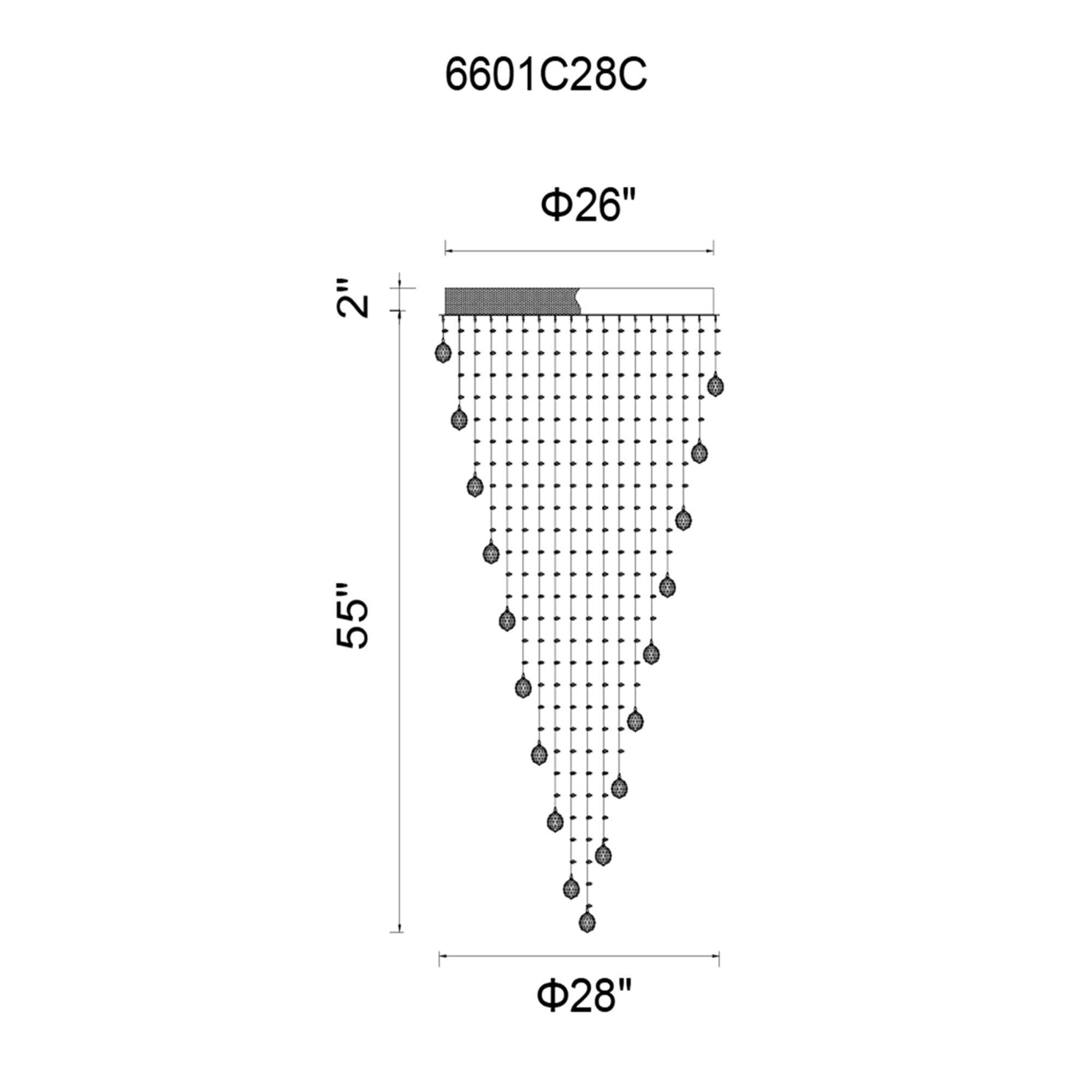 Shown in Chrome finish and K9 Clear crystal