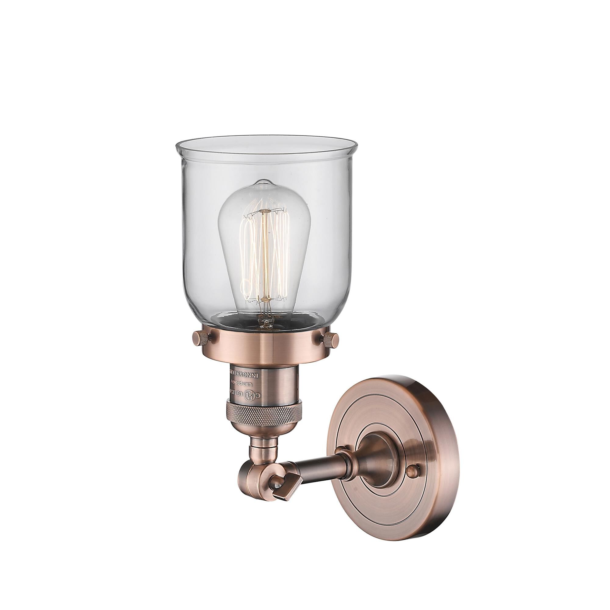 Shown in Antique Copper finish and Clear glass