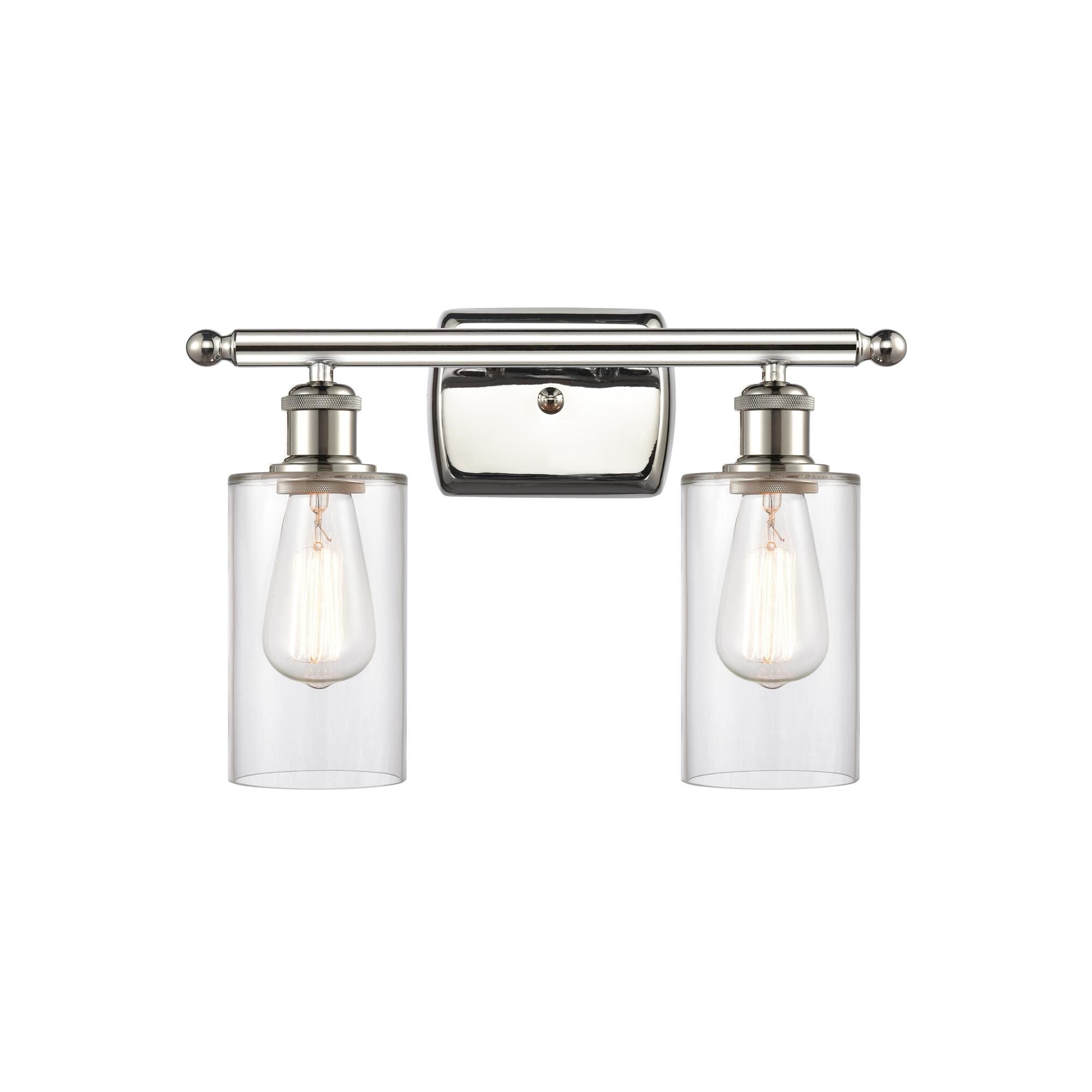 Shown in Polished Nickel finish and Clear glass