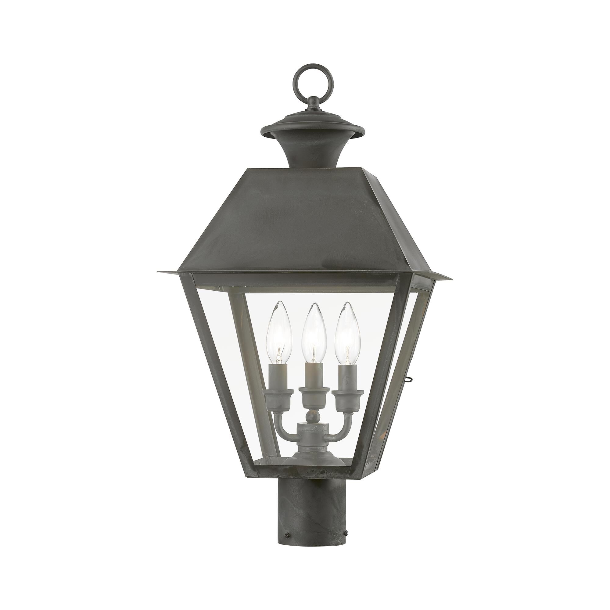 Wentworth 22 Inch Tall 3 Light Outdoor Post Lamp by Livex Lighting
