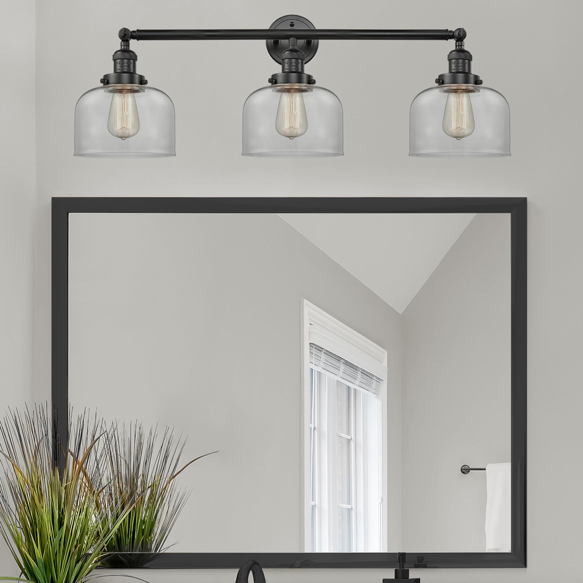 Bruno Marashlian Large Bell 32 Inch 3 Light Bath Vanity Light by Innovations Lighting