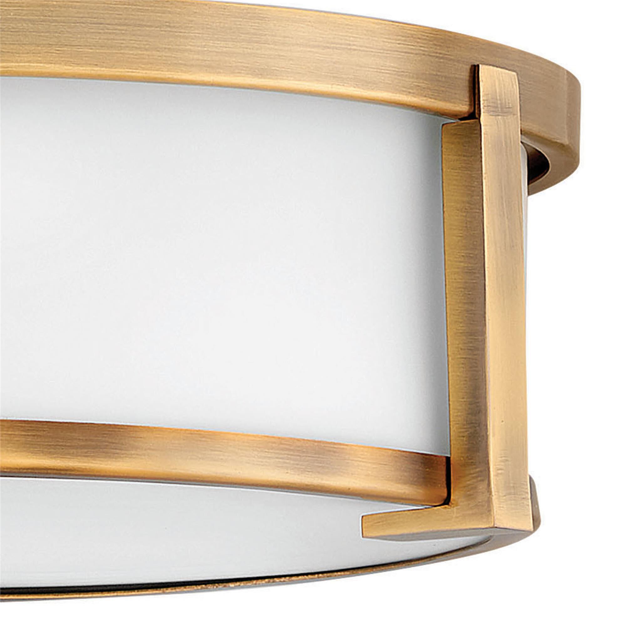 Shown in Brushed Bronze finish and Etched Opal glass