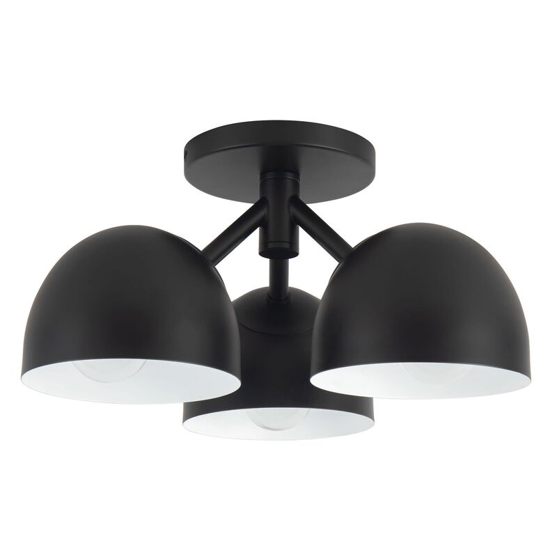 Ryan Pauly Fosso 12 Inch 3 Light Semi Flush Mount by Kuzco