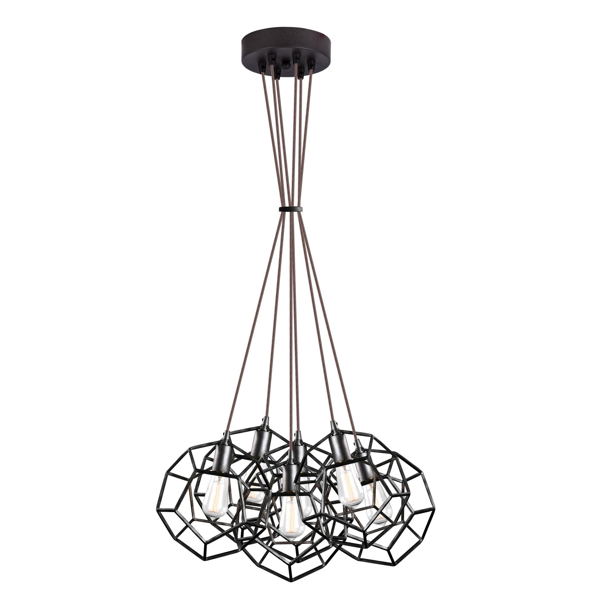 Geometry 25 Inch 6 Light Multi Light Pendant by Matteo Lighting