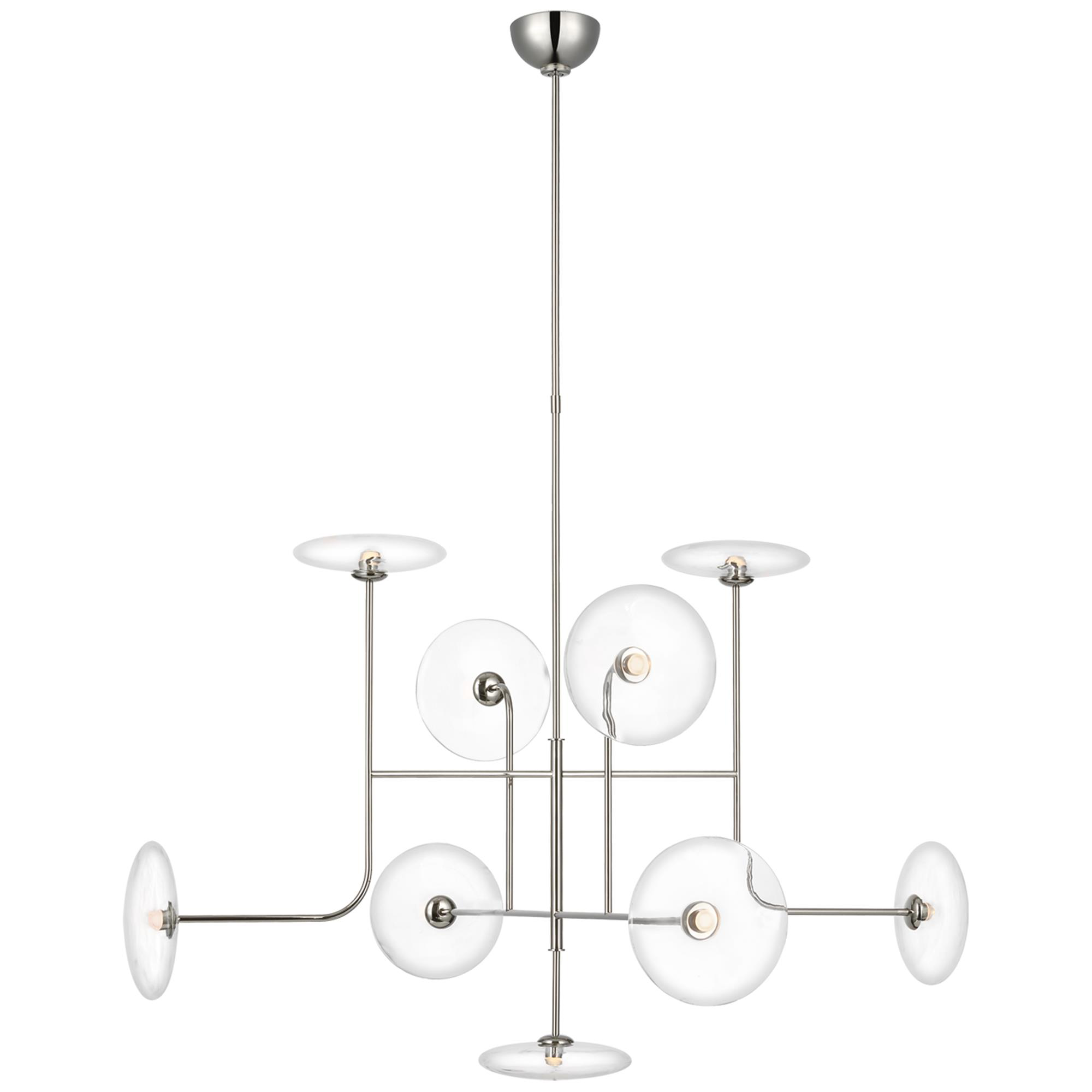 Shown in Polished Nickel finish and Clear glass