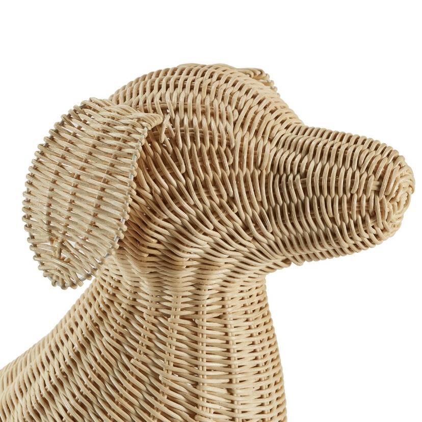 Amanda Lindroth Potcake Wicker Dog Figurine by Chelsea House