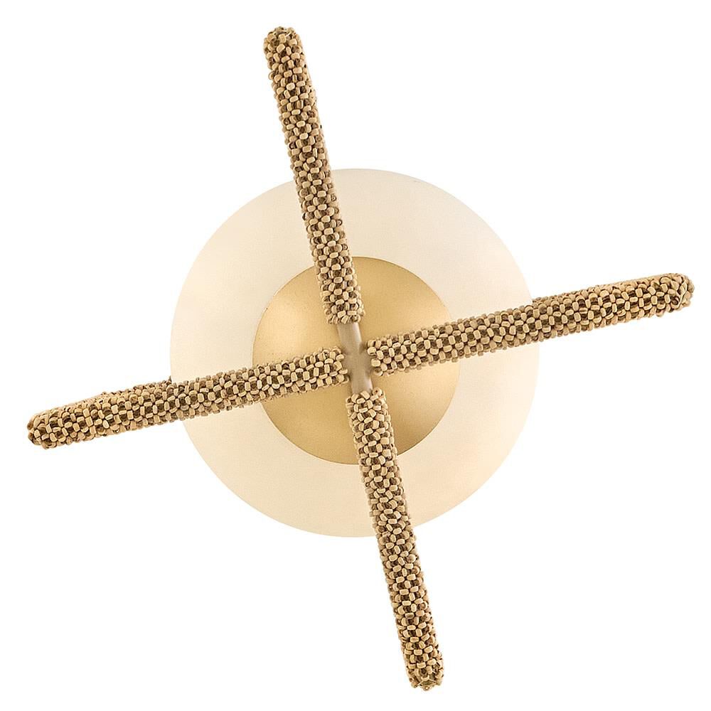 Shown in Deluxe Gold finish and Etched Opal glass