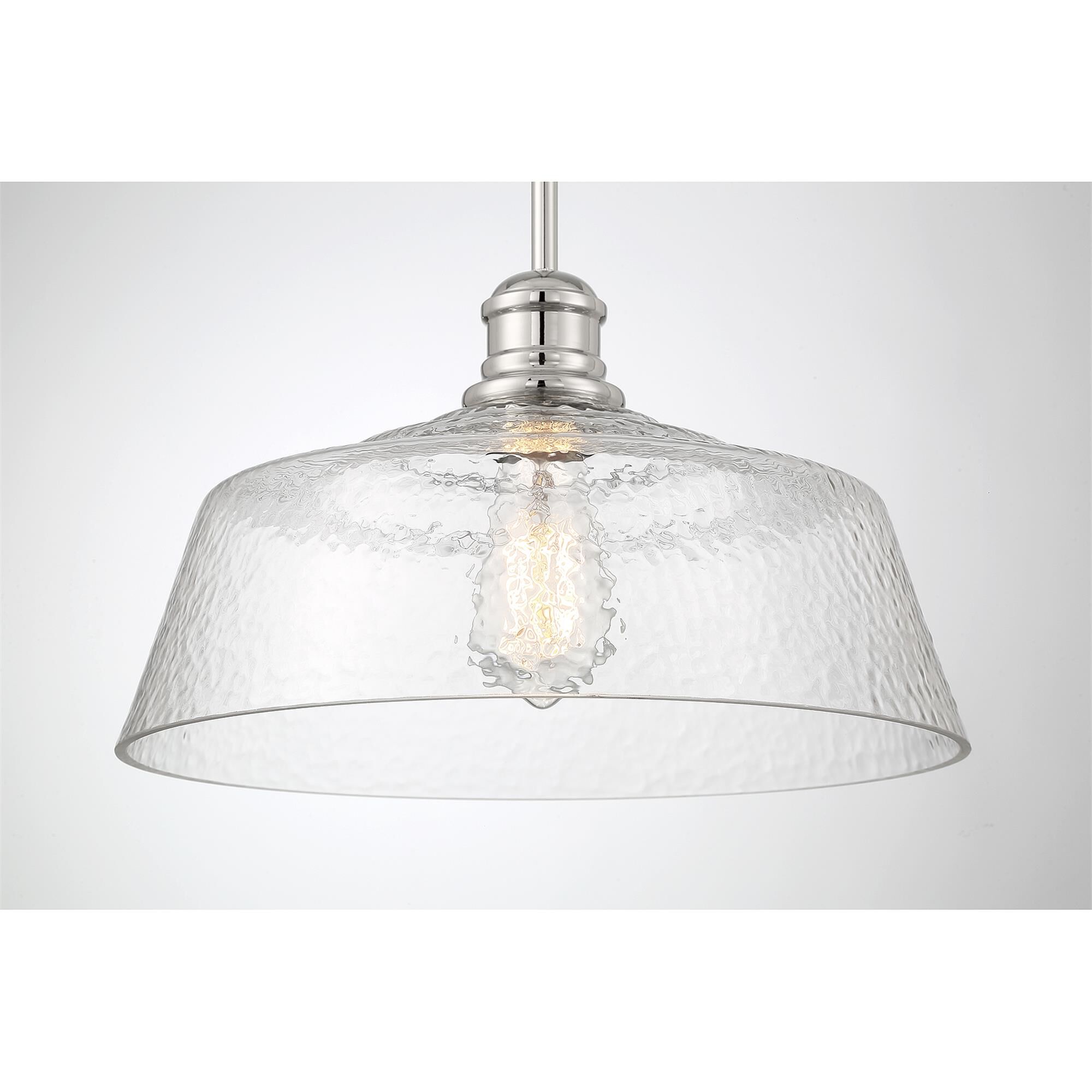 Shown in Polished Nickel finish and Vintage glass
