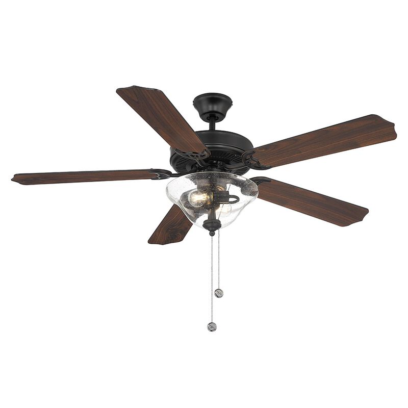 52 Inch Ceiling Fan with Light Kit by Meridian Lighting