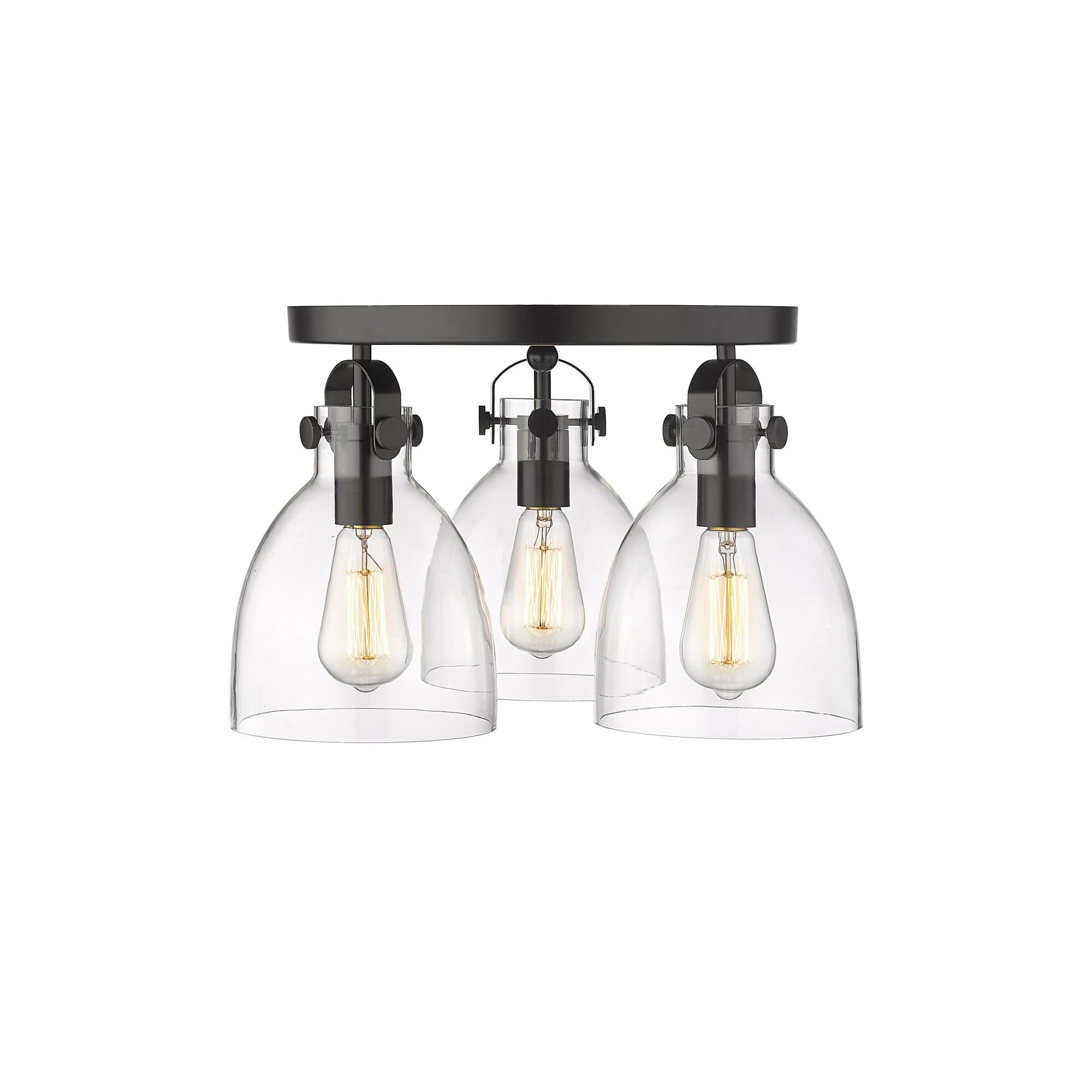 Shown in Matte Black finish and Clear glass