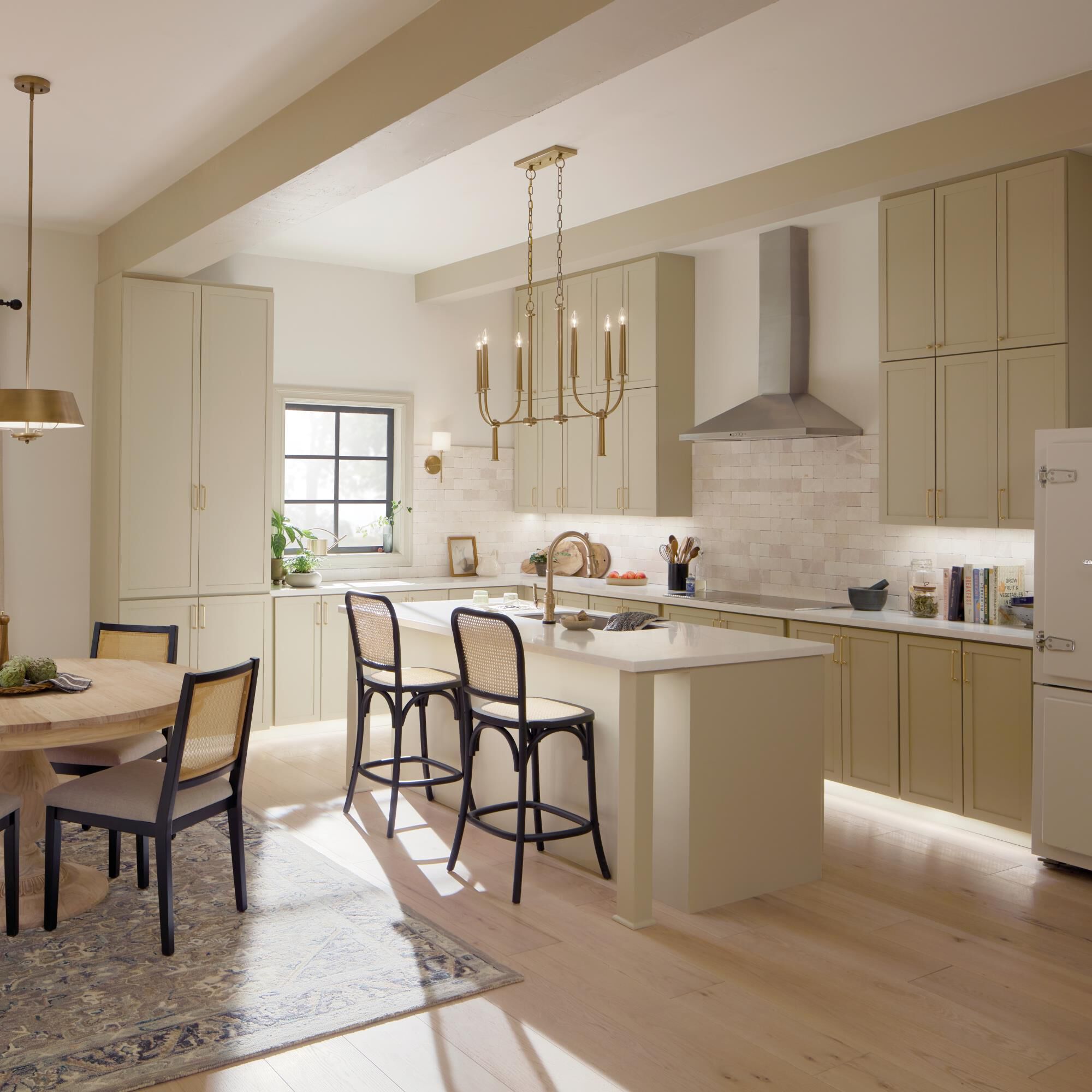 Shown in Brushed Natural Brass finish