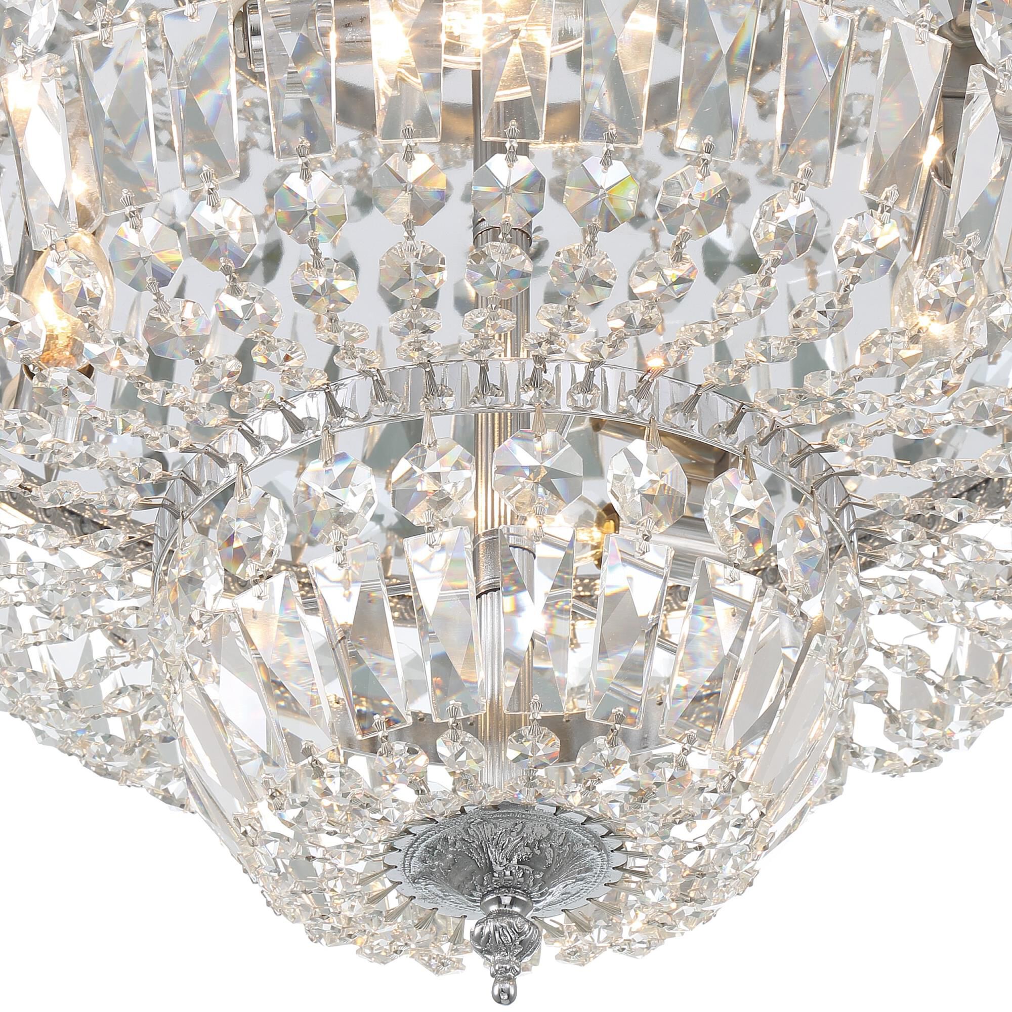 Ceiling Mount 18 Inch 4 Light Semi Flush Mount by Crystorama